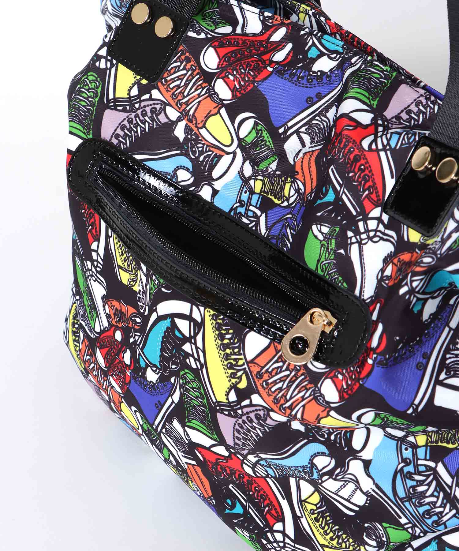 トリムパテントレザープリントBAG