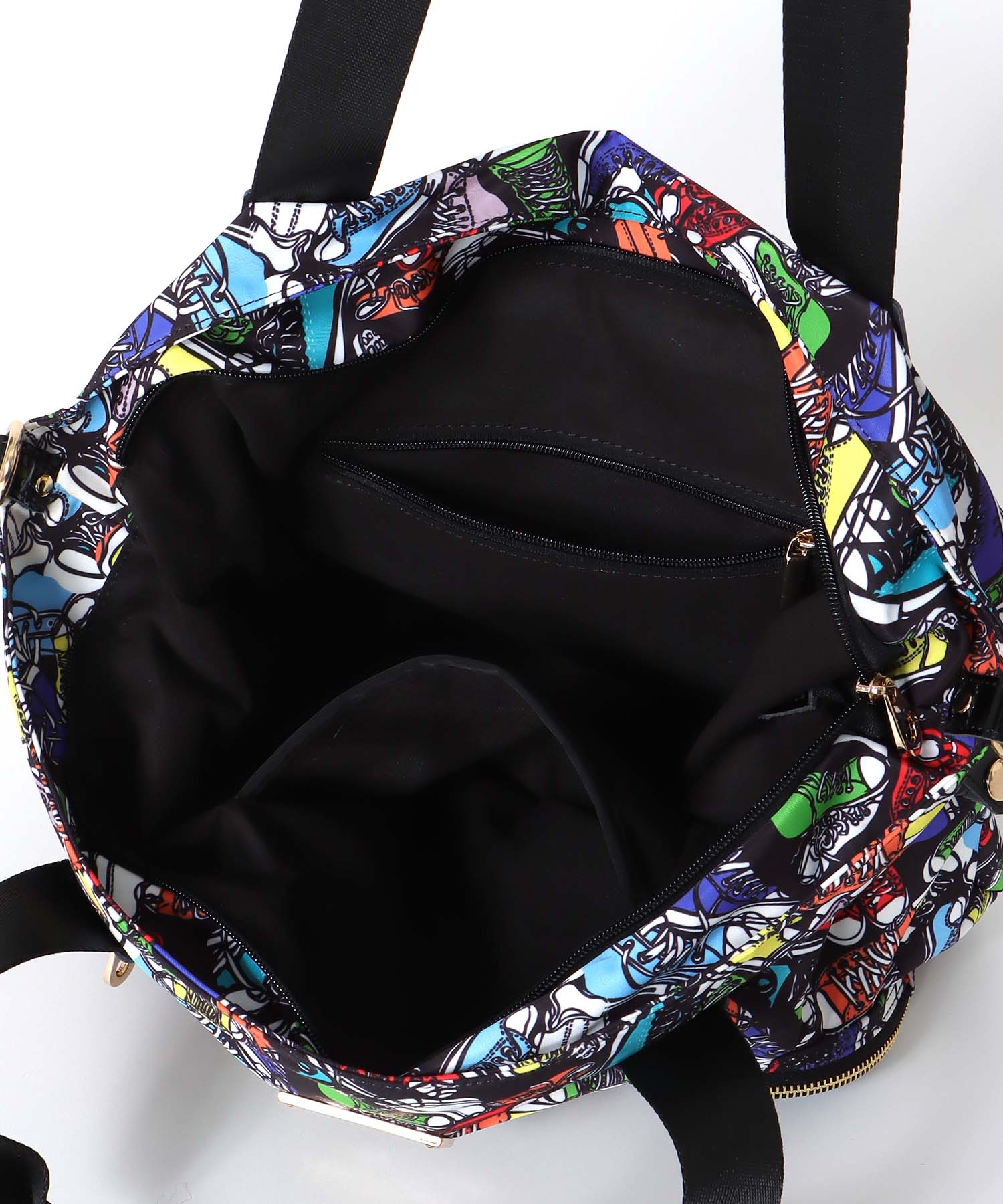 トリムパテントレザープリントBAG