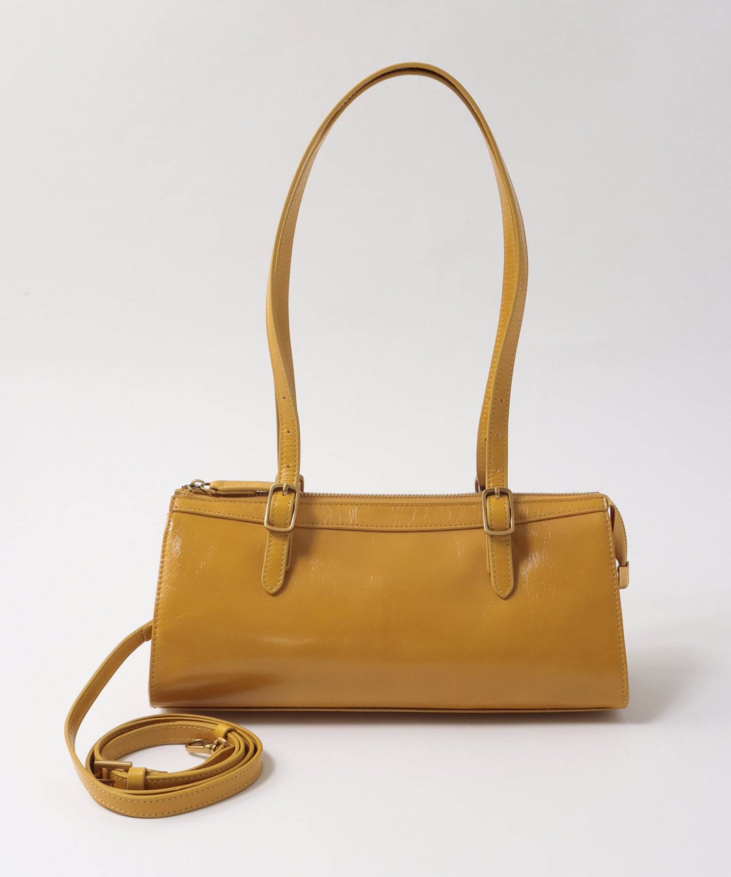 牛革横長ベルトショルダー