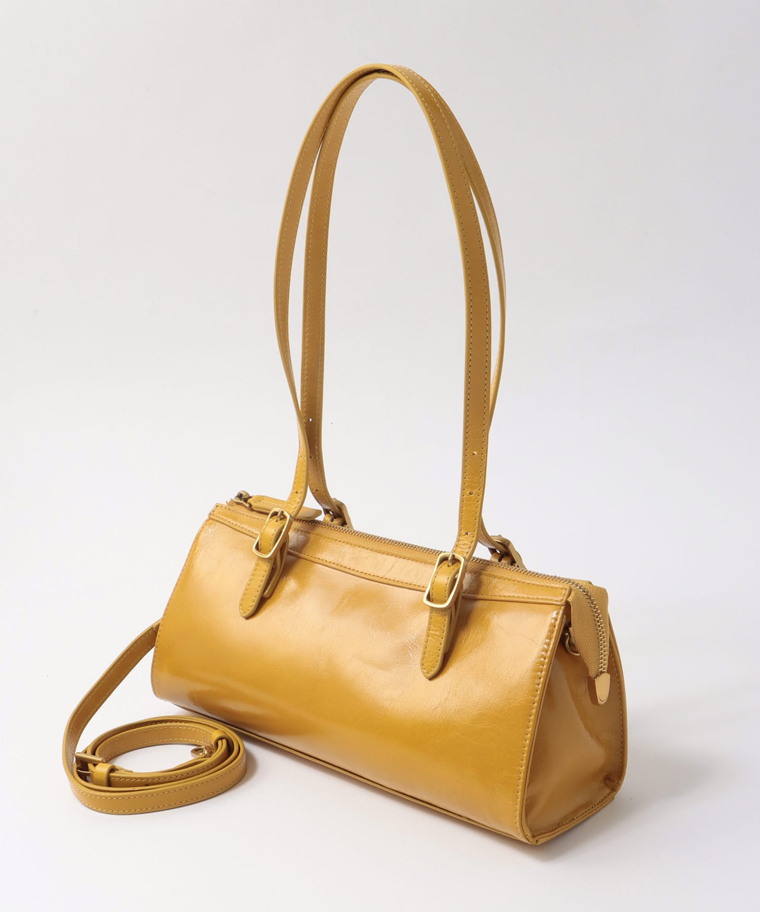 牛革横長ベルトショルダー