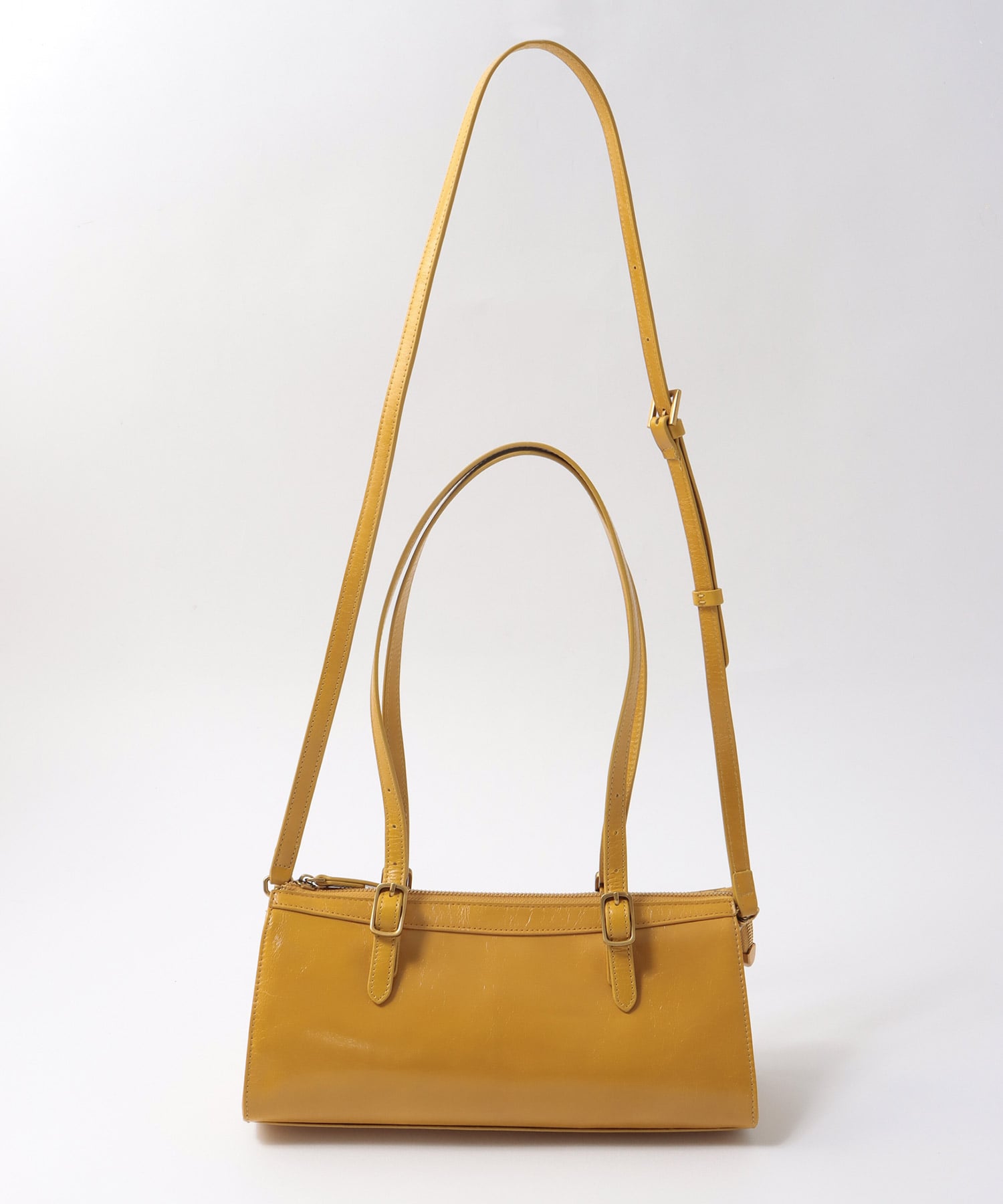 牛革横長ベルトショルダー