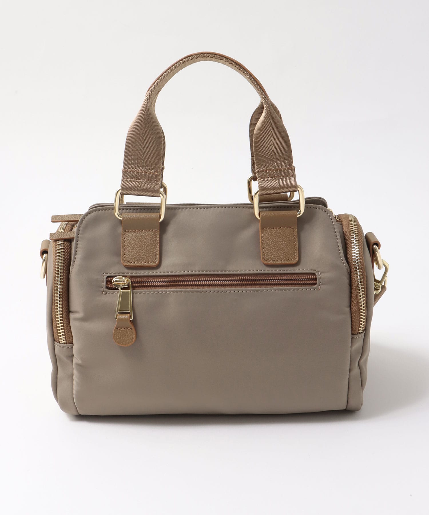 トリムレザーサイドポケットミニボストン