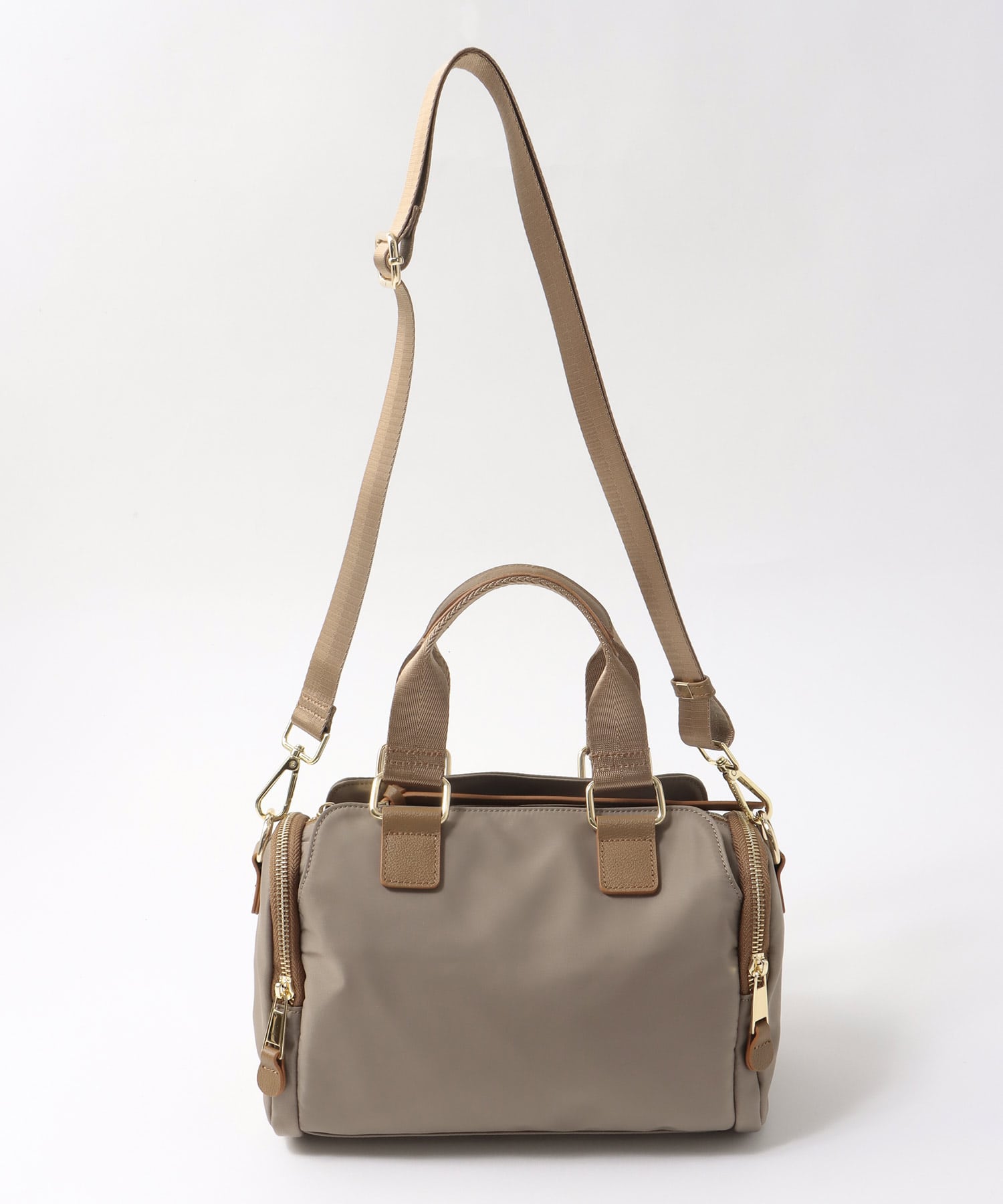 トリムレザーサイドポケットミニボストン