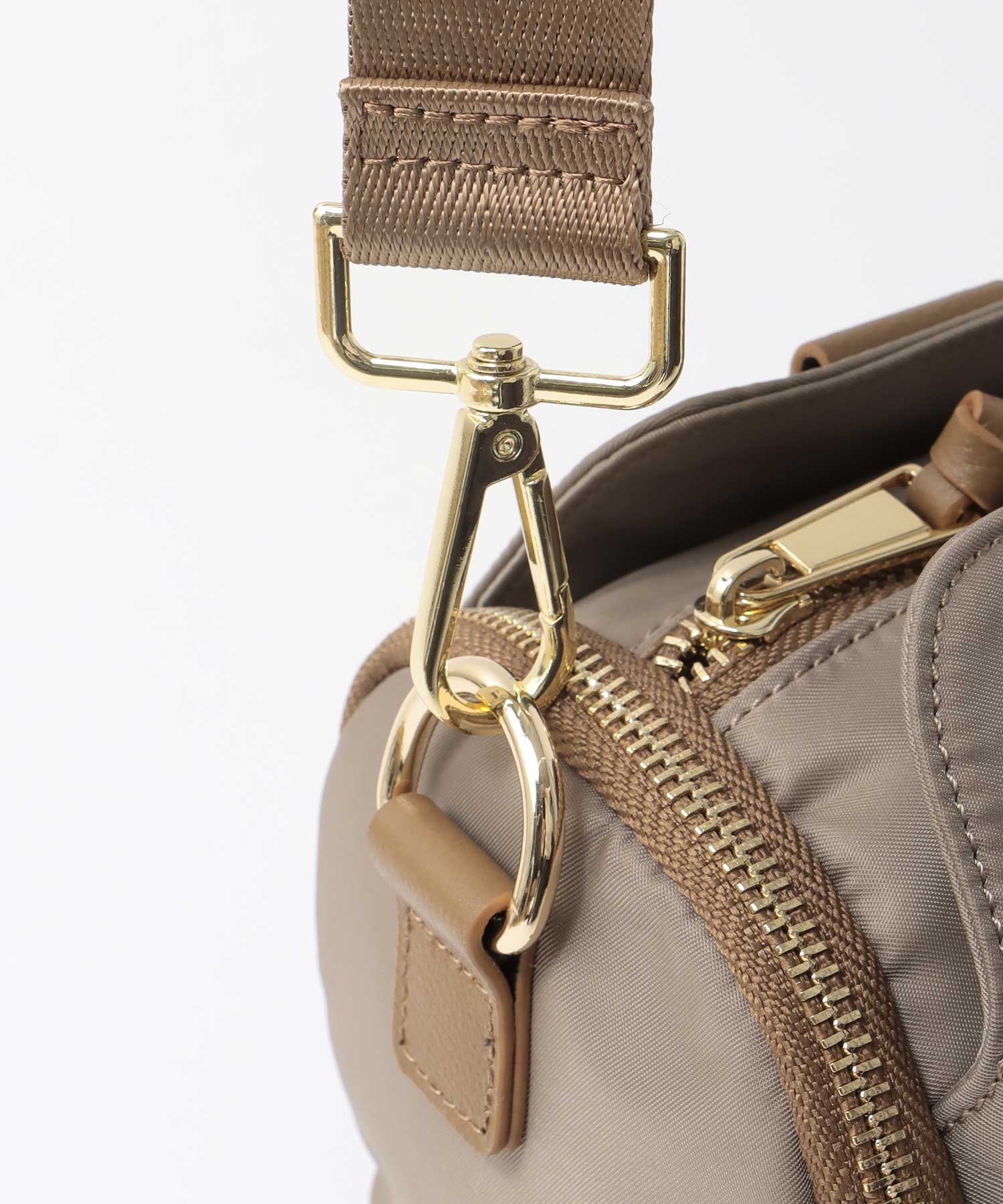 トリムレザーサイドポケットミニボストン