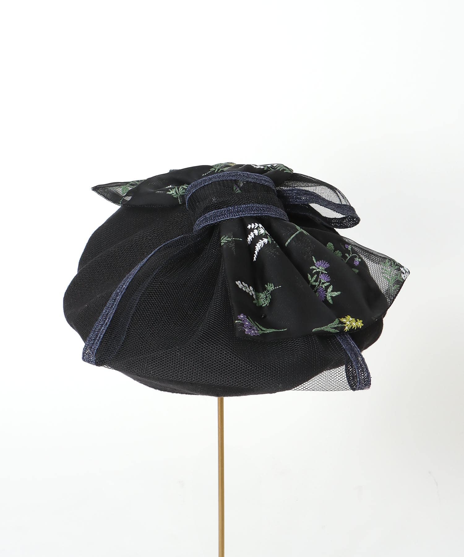 花柄オーガンジーリボンベレー