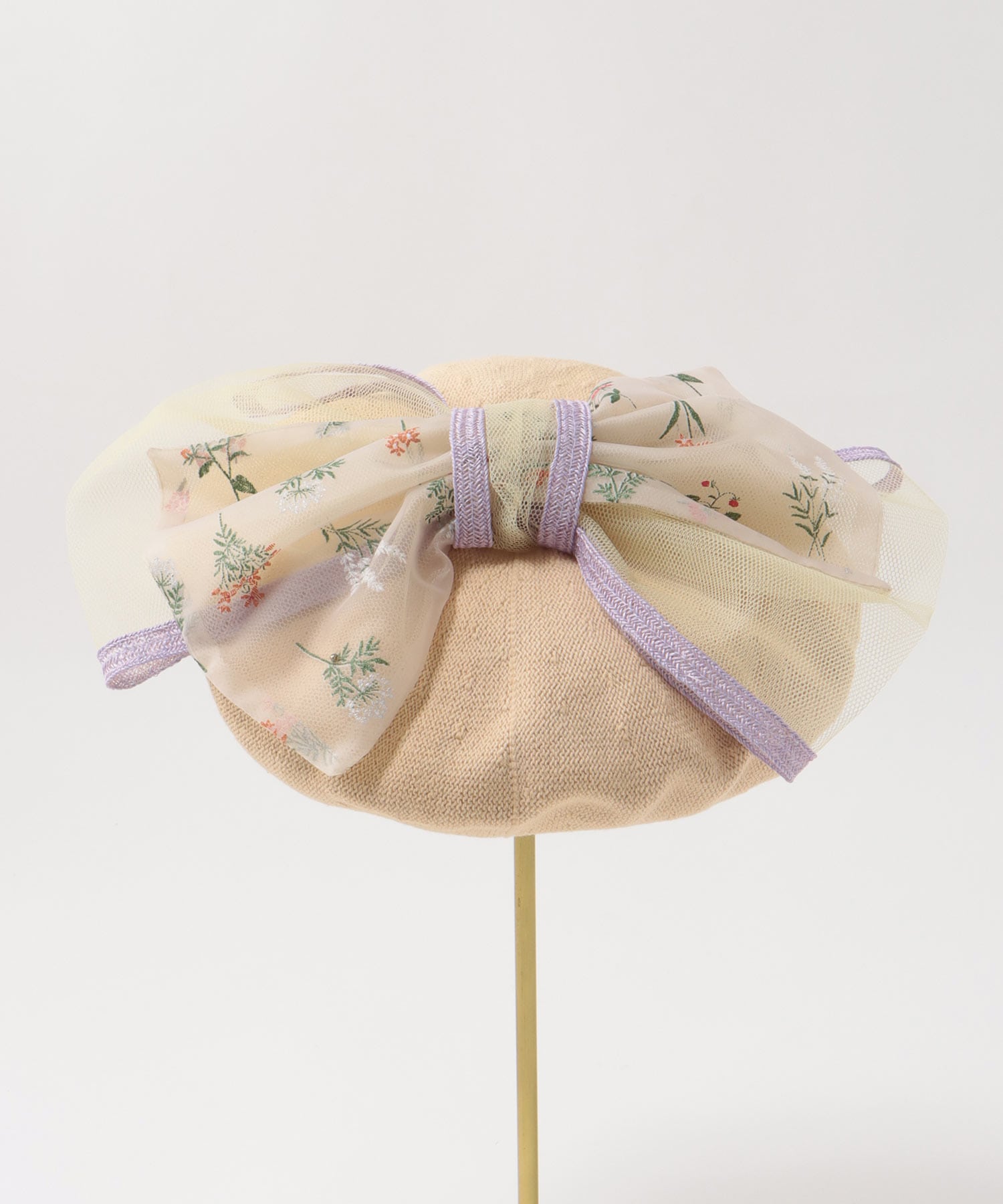 花柄オーガンジーリボンベレー