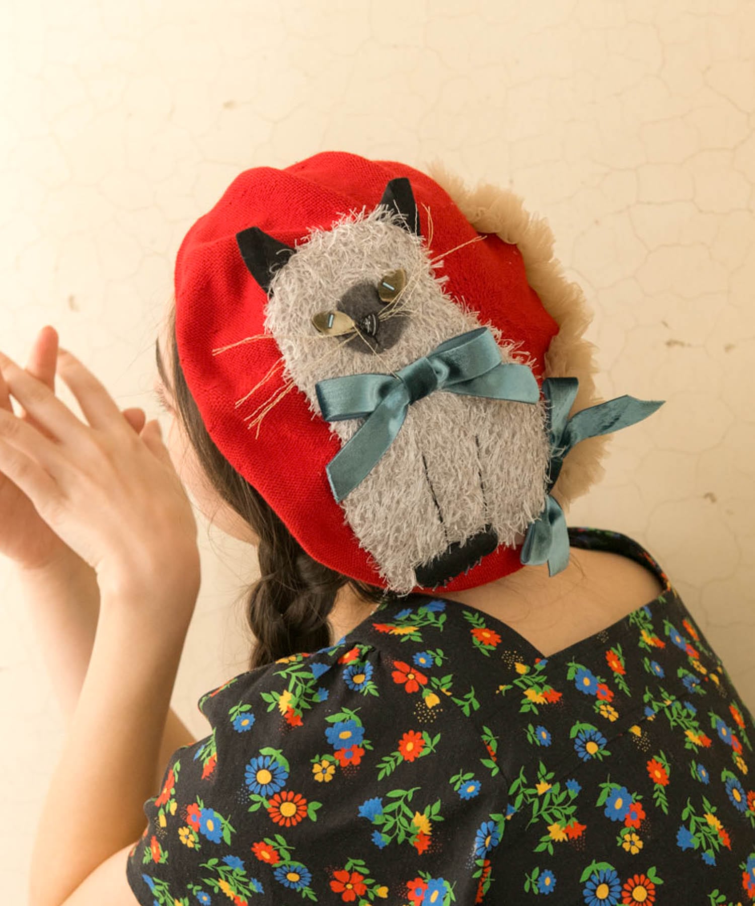 ＜一部店舗・WEB限定＞夏毛のシャムNECOベレー