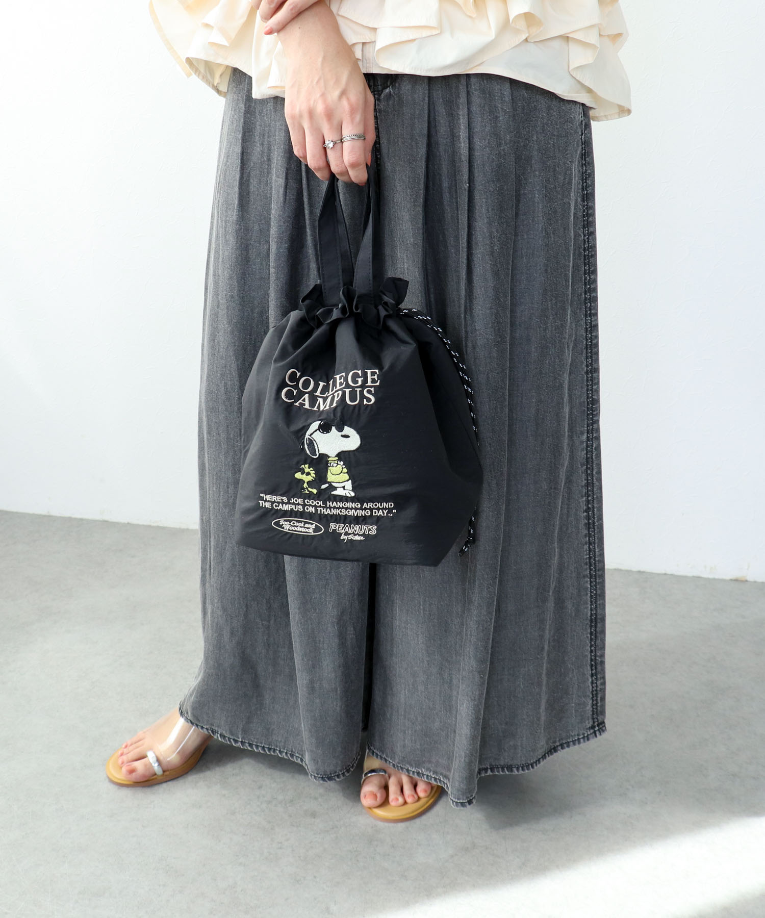 【保冷･保温】PEANUTS／保冷巾着トート