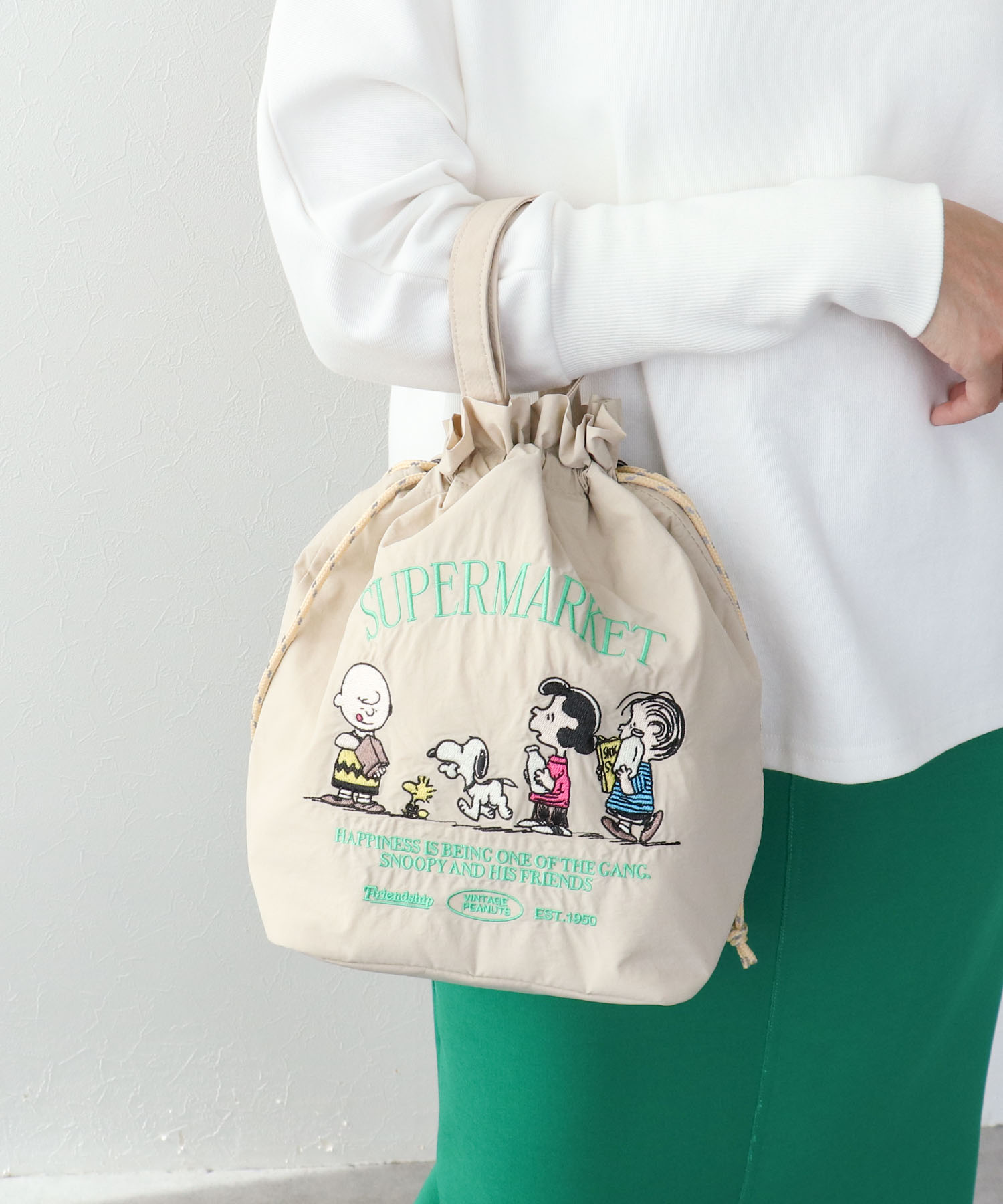 【保冷･保温】PEANUTS／保冷巾着トート