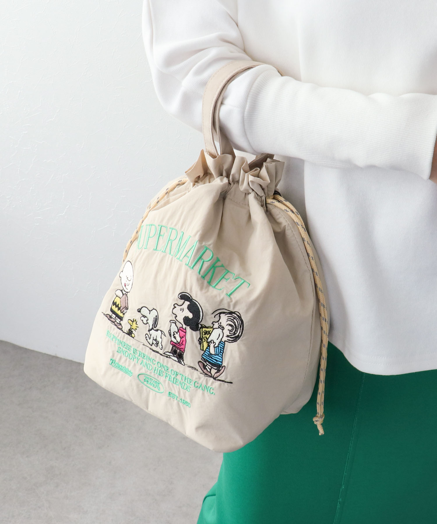 【保冷･保温】PEANUTS／保冷巾着トート