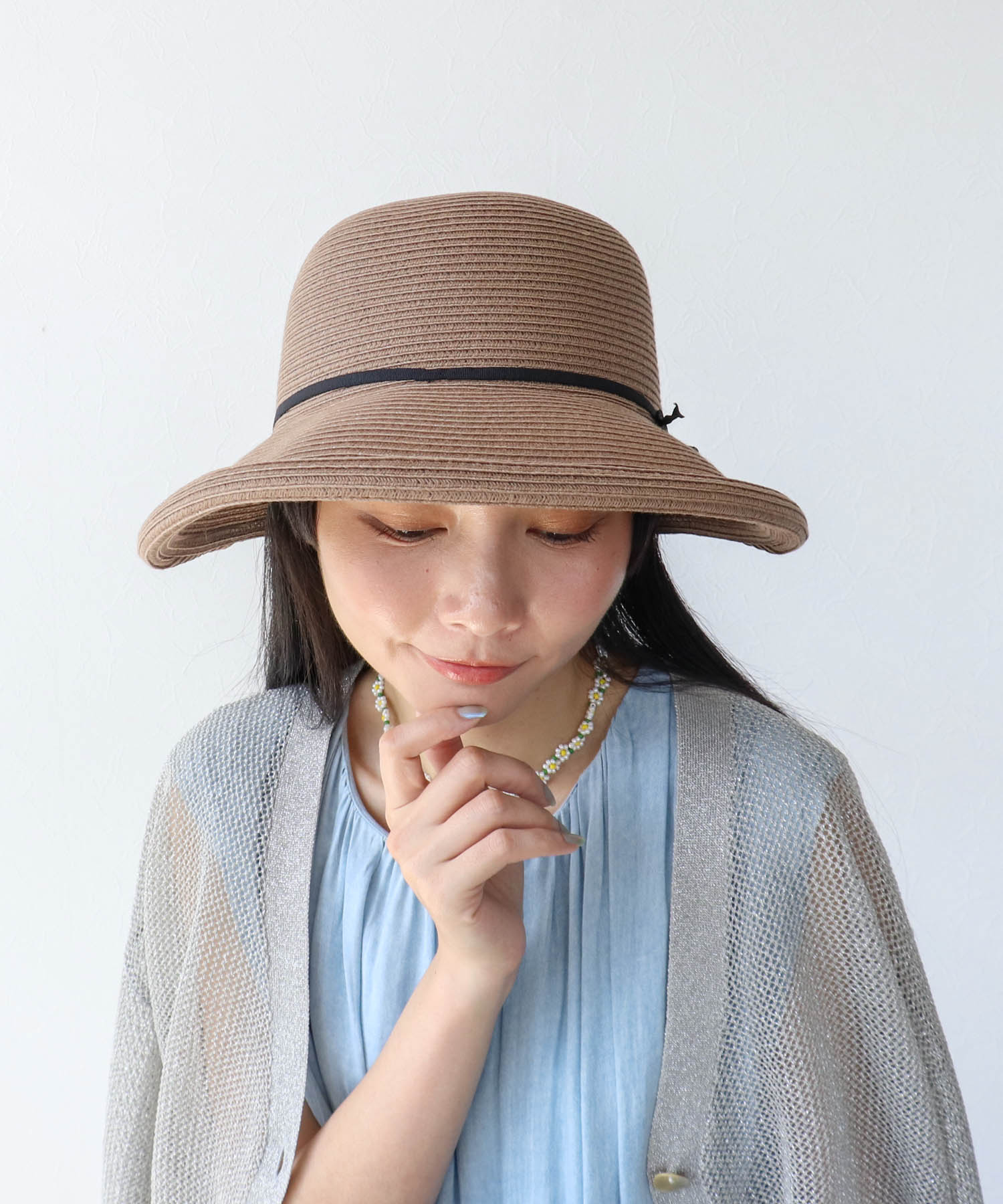 【UVケア・手洗い可】アジャスター付きブリムHAT