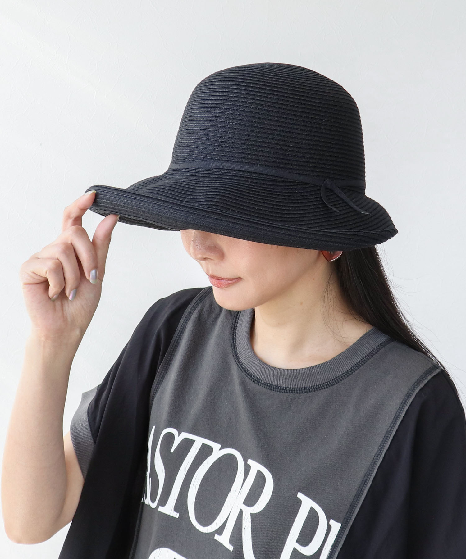 【UVケア・手洗い可】アジャスター付きブリムHAT