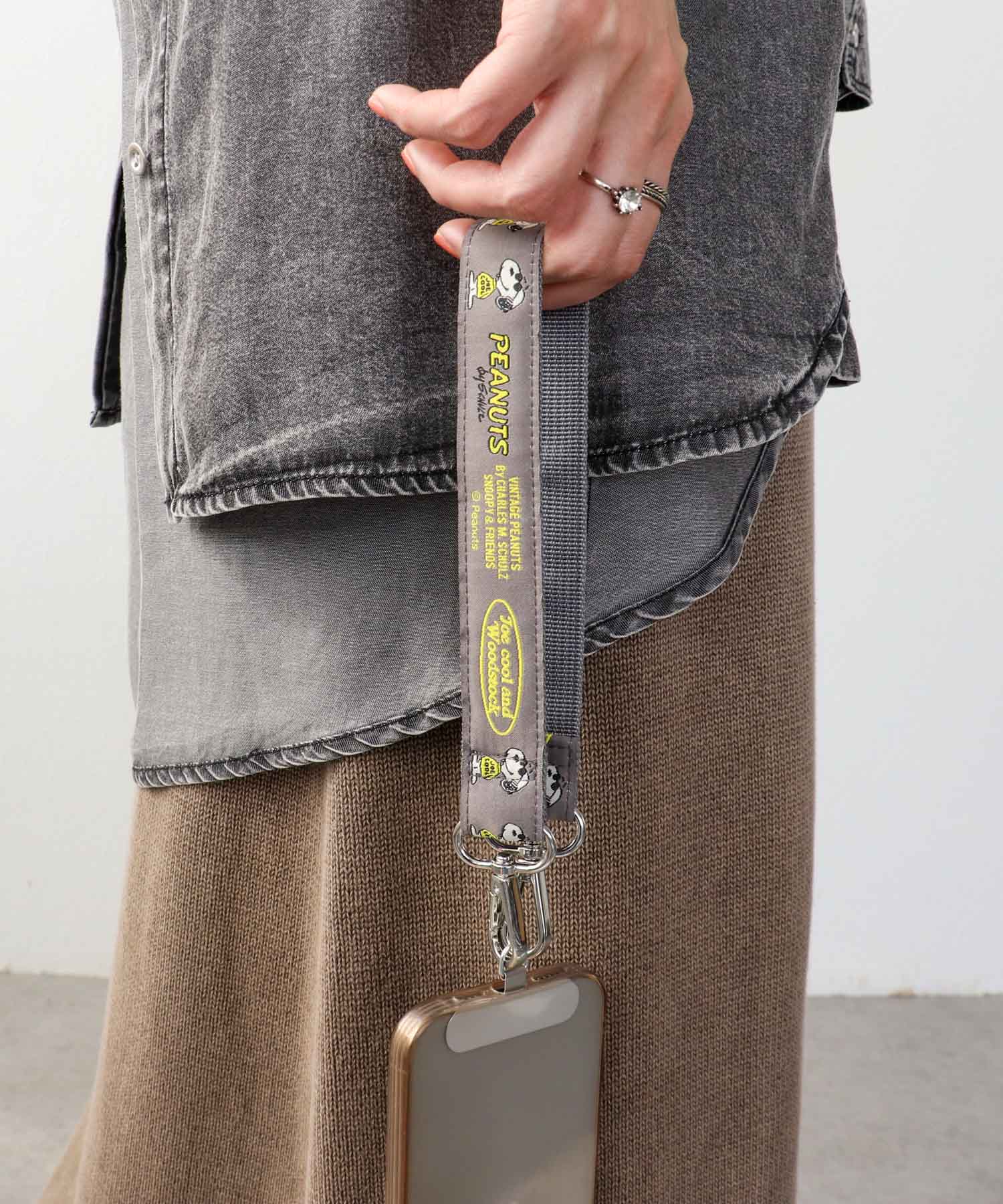 【2WAY仕様】PEANUTS／ストラップ付ショッパーBAG