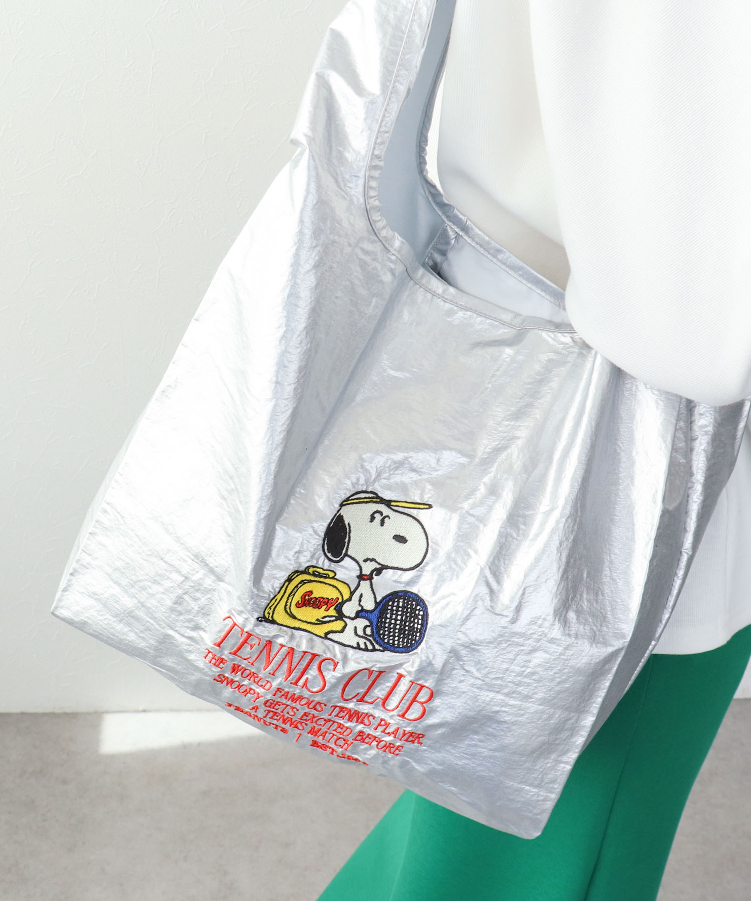 【2WAY仕様】PEANUTS／ストラップ付ショッパーBAG