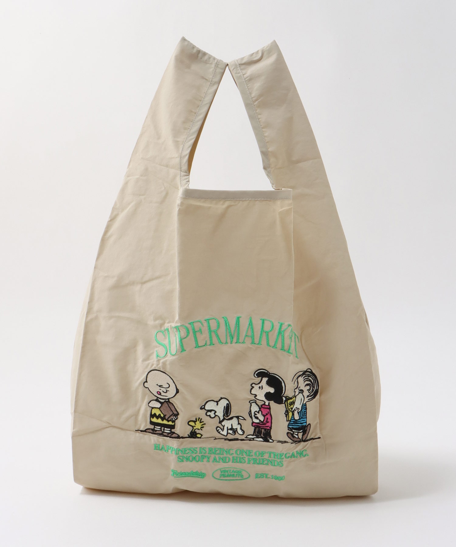 【2WAY仕様】PEANUTS／ストラップ付ショッパーBAG