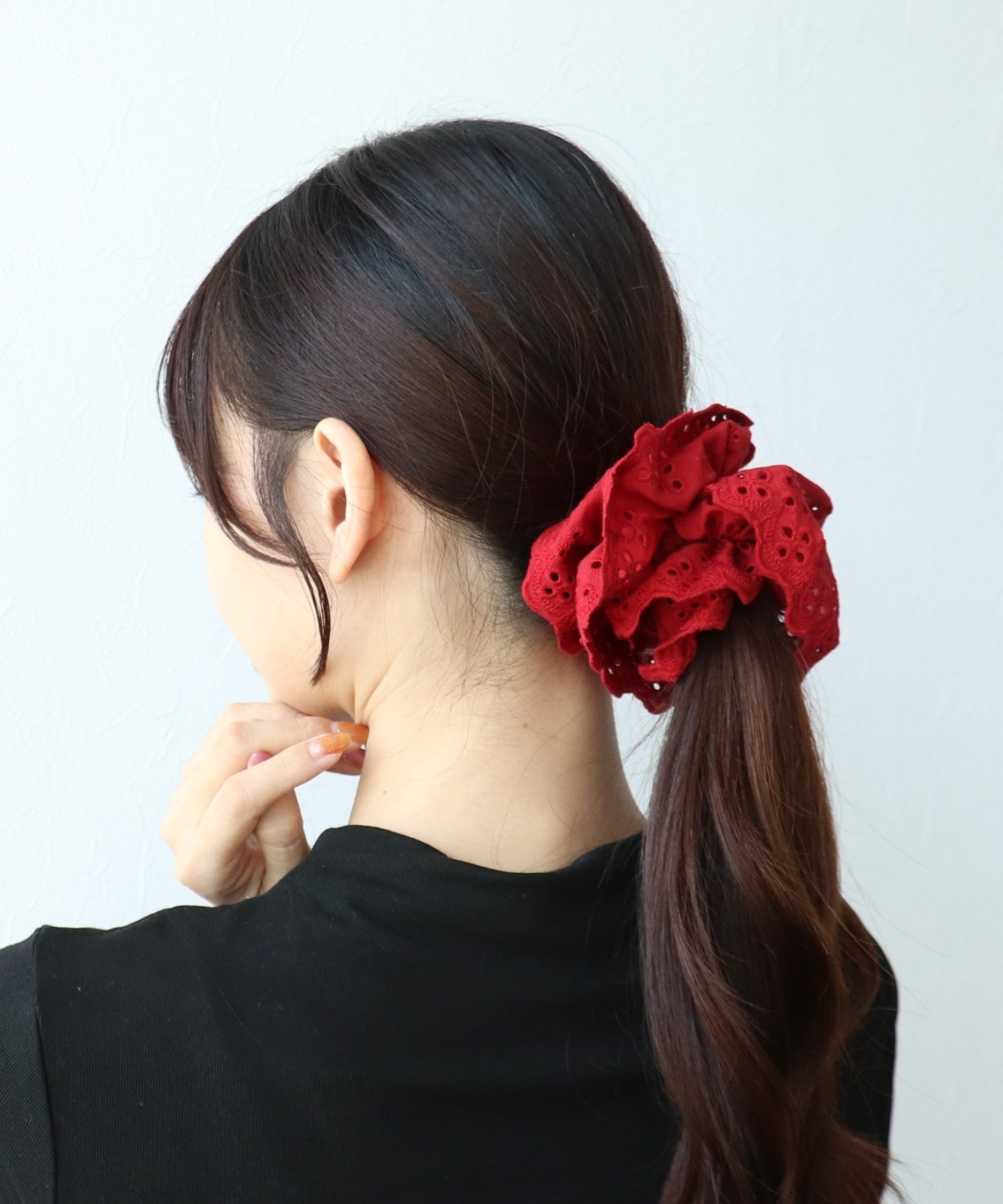 スカラップレースシュシュ