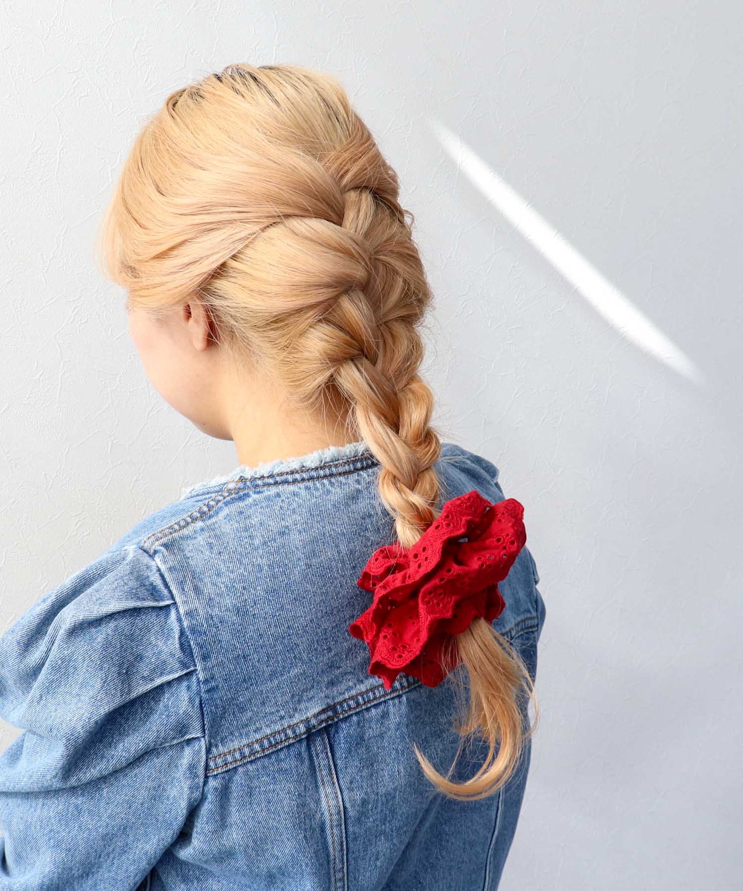 スカラップレースシュシュ