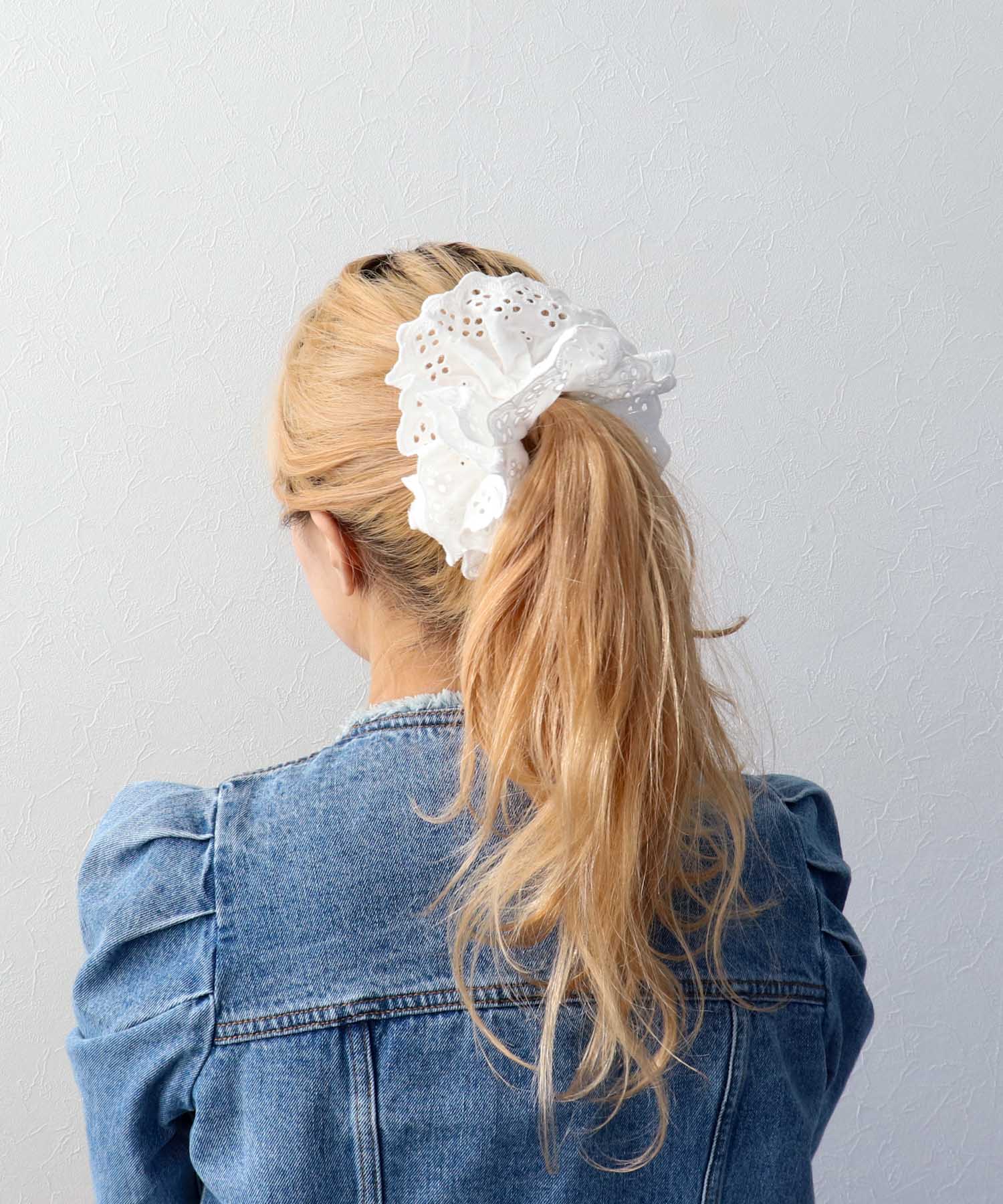 スカラップレースシュシュ