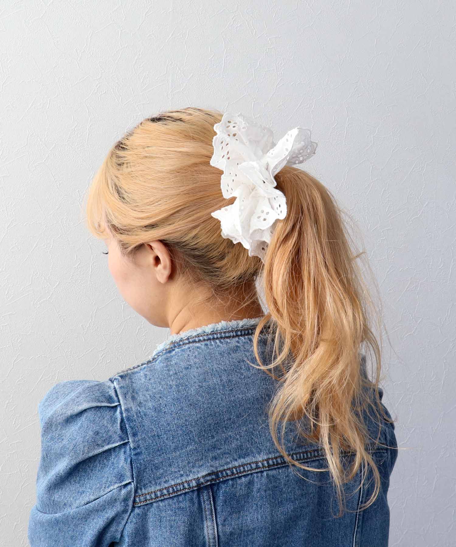 スカラップレースシュシュ