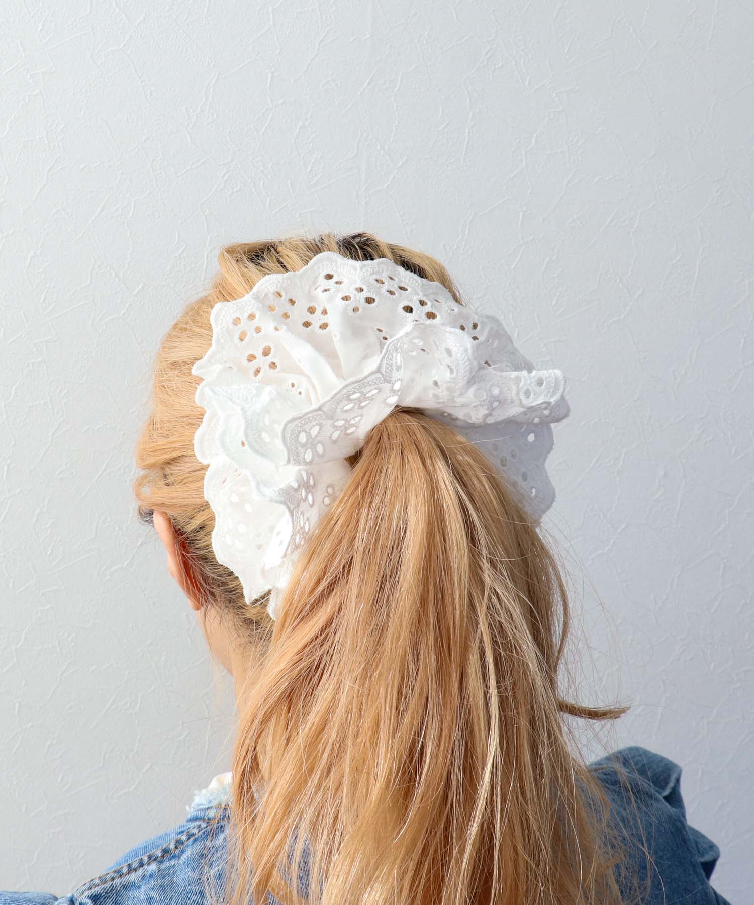 スカラップレースシュシュ