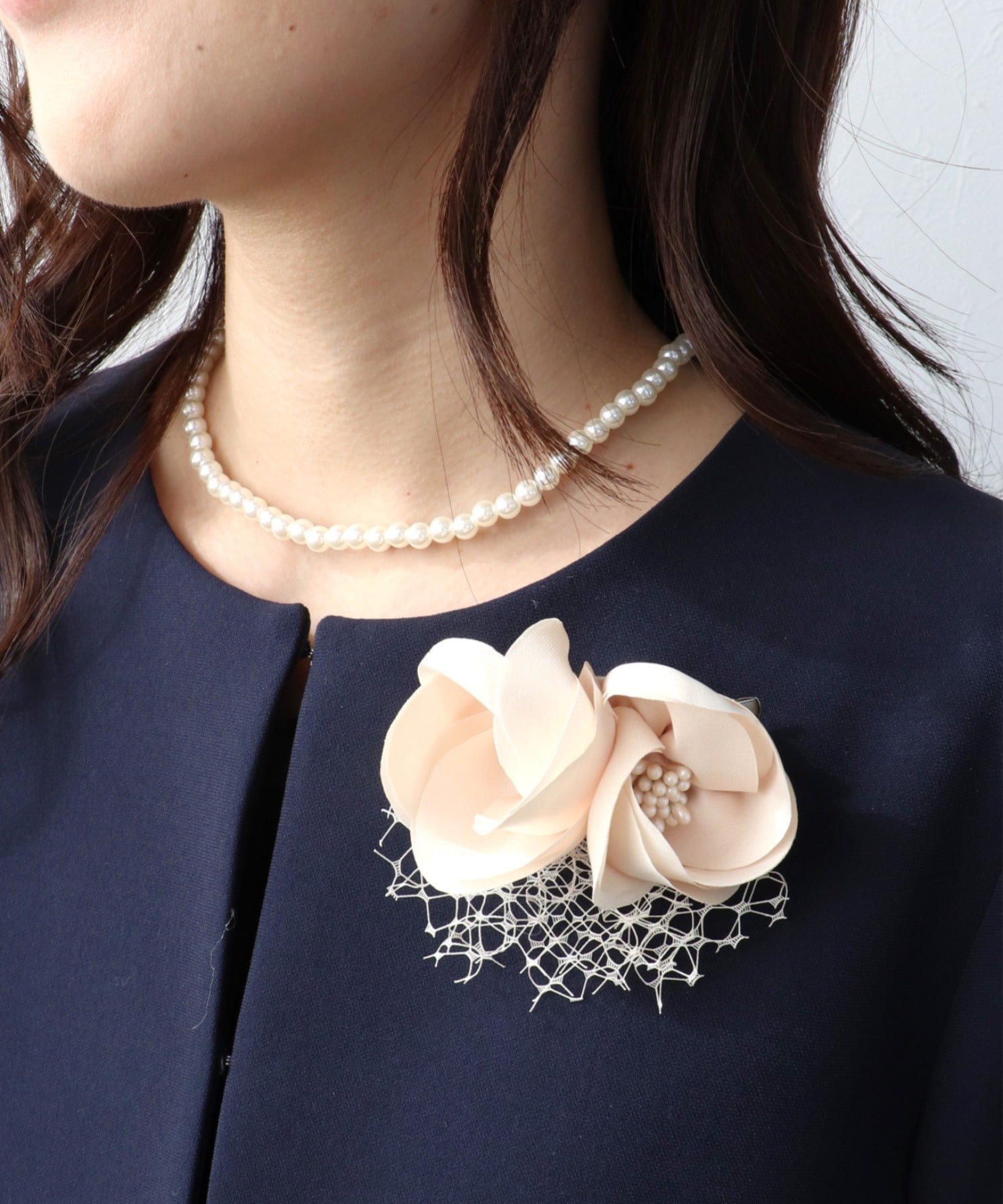 サテンダブルコサージュ