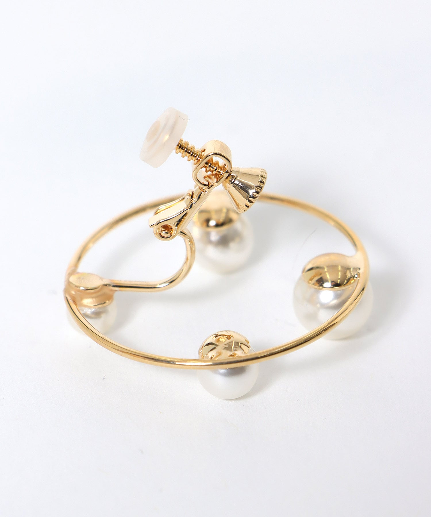 ドットパールフレームイヤリング