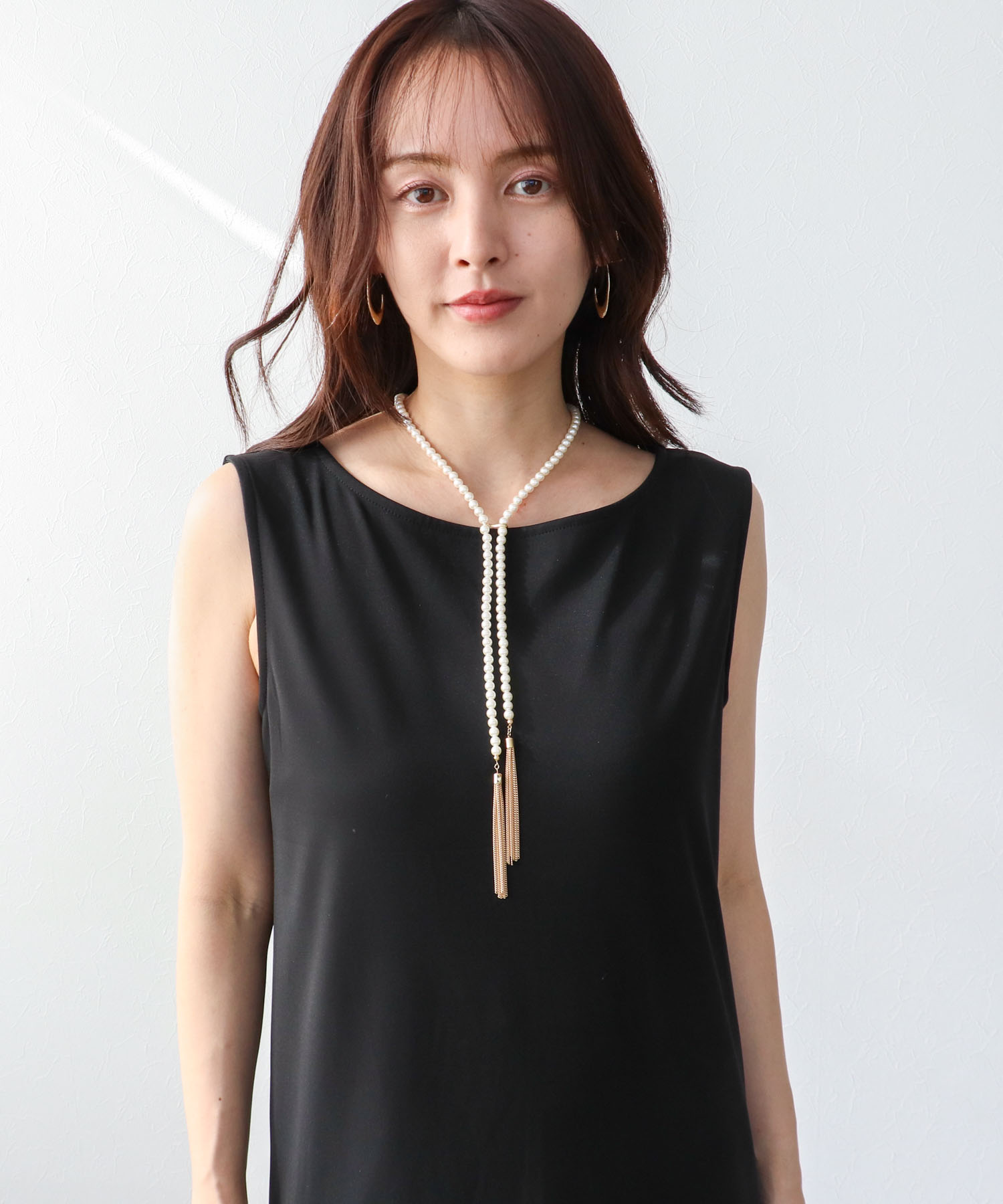 フックパ－ルフウリンジネックレス