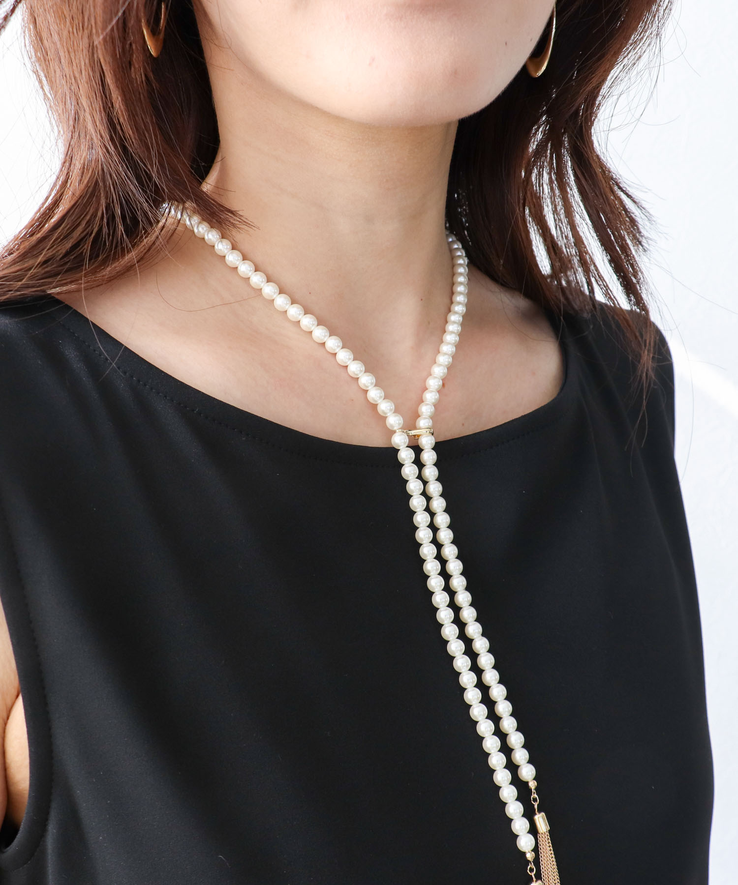 フックパ－ルフウリンジネックレス