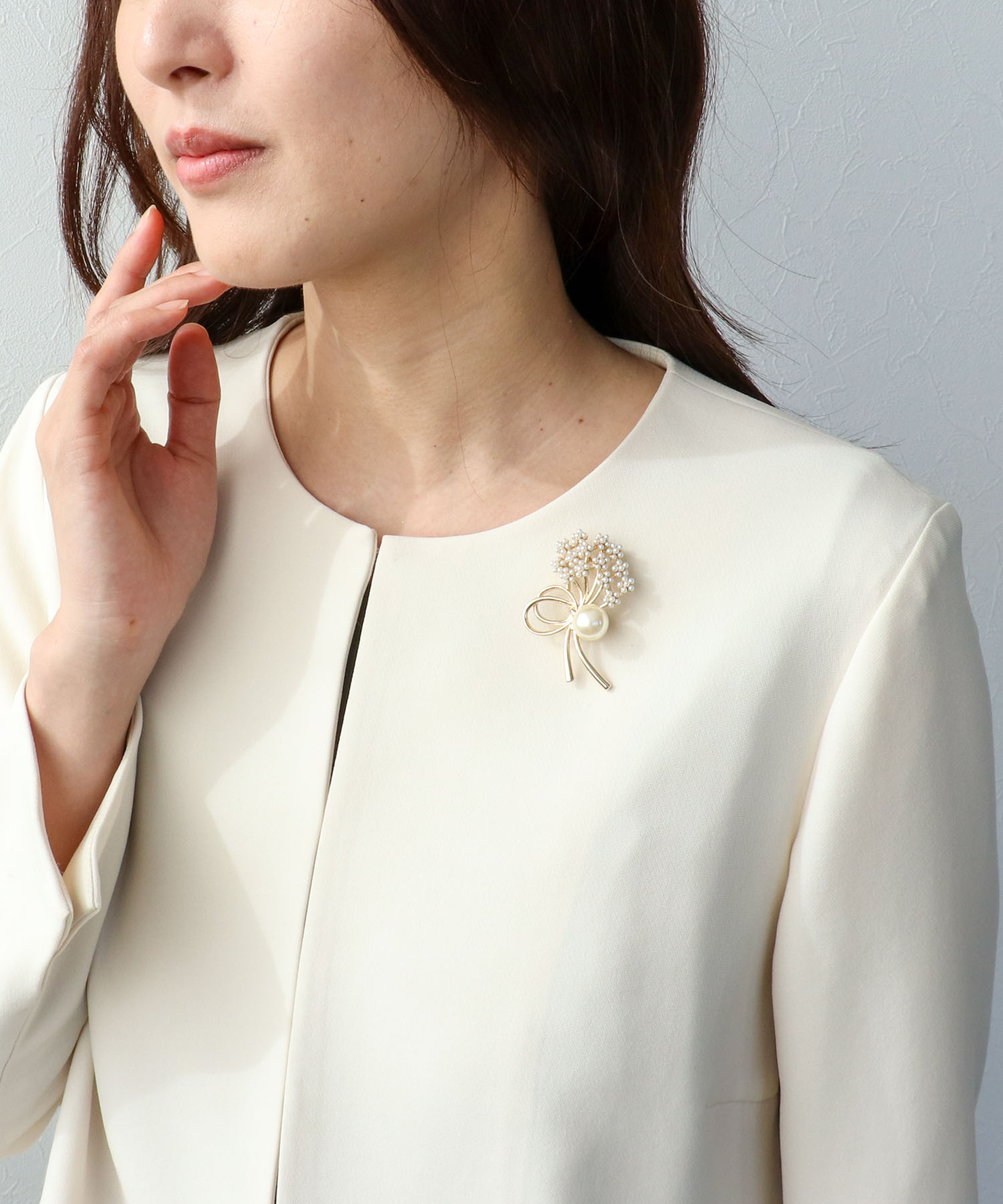 パールブーケブローチ