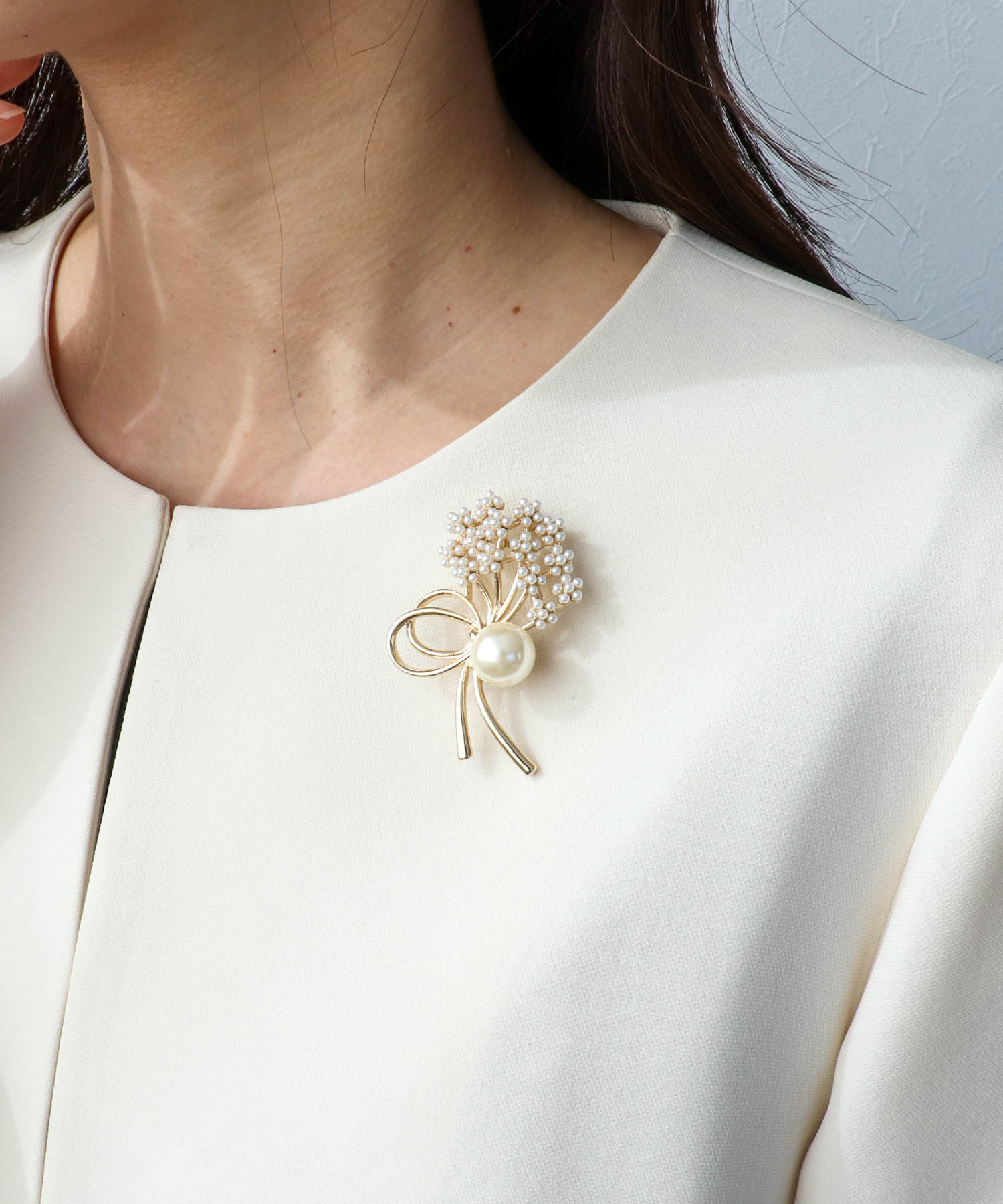 パールブーケブローチ