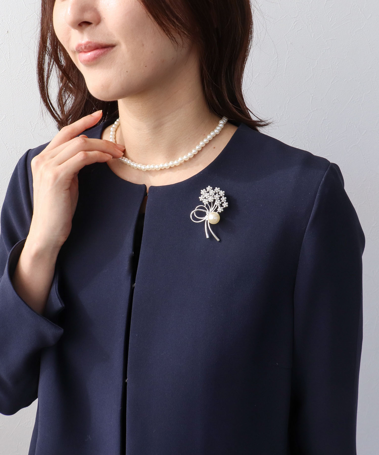 パールブーケブローチ