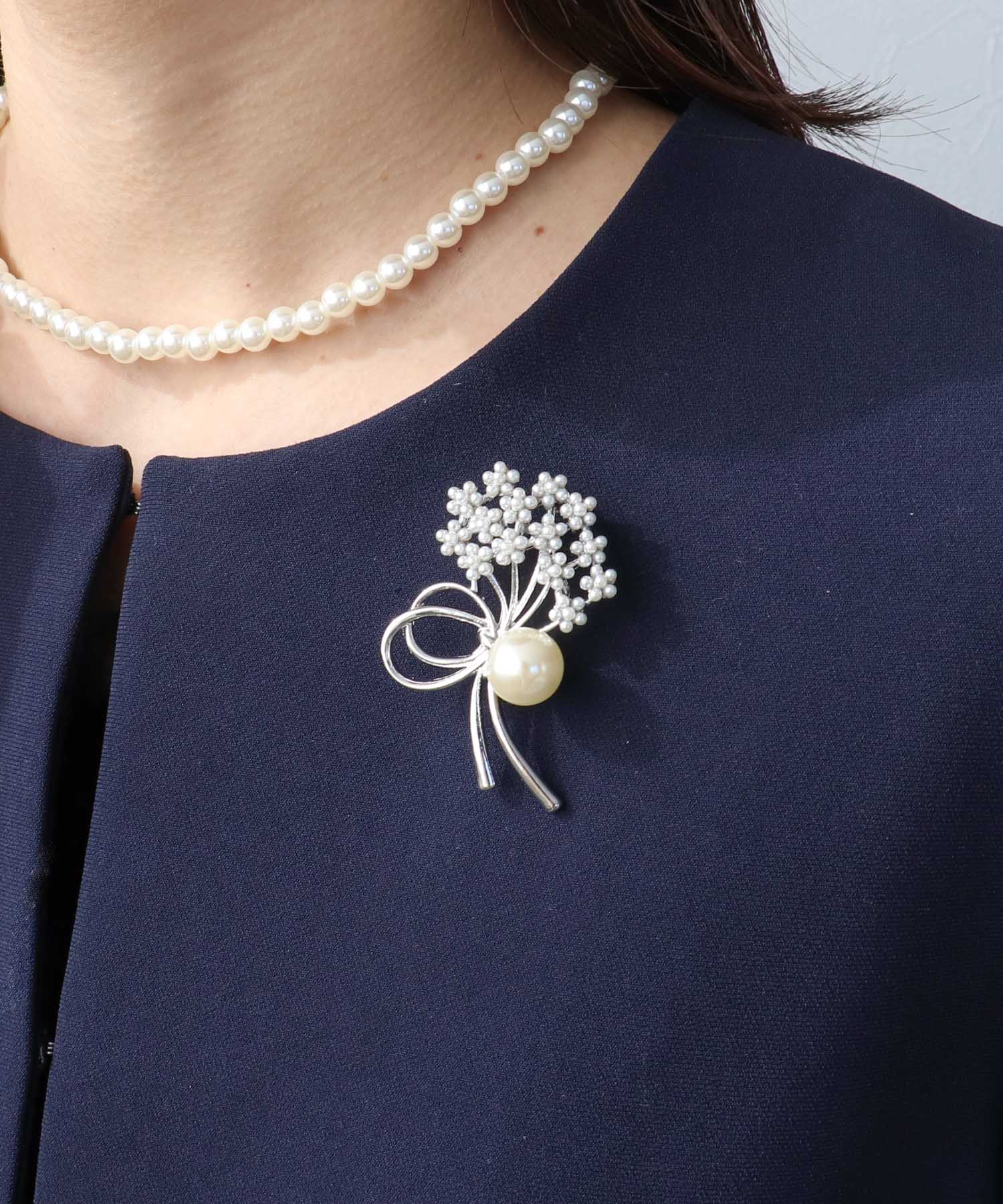 パールブーケブローチ