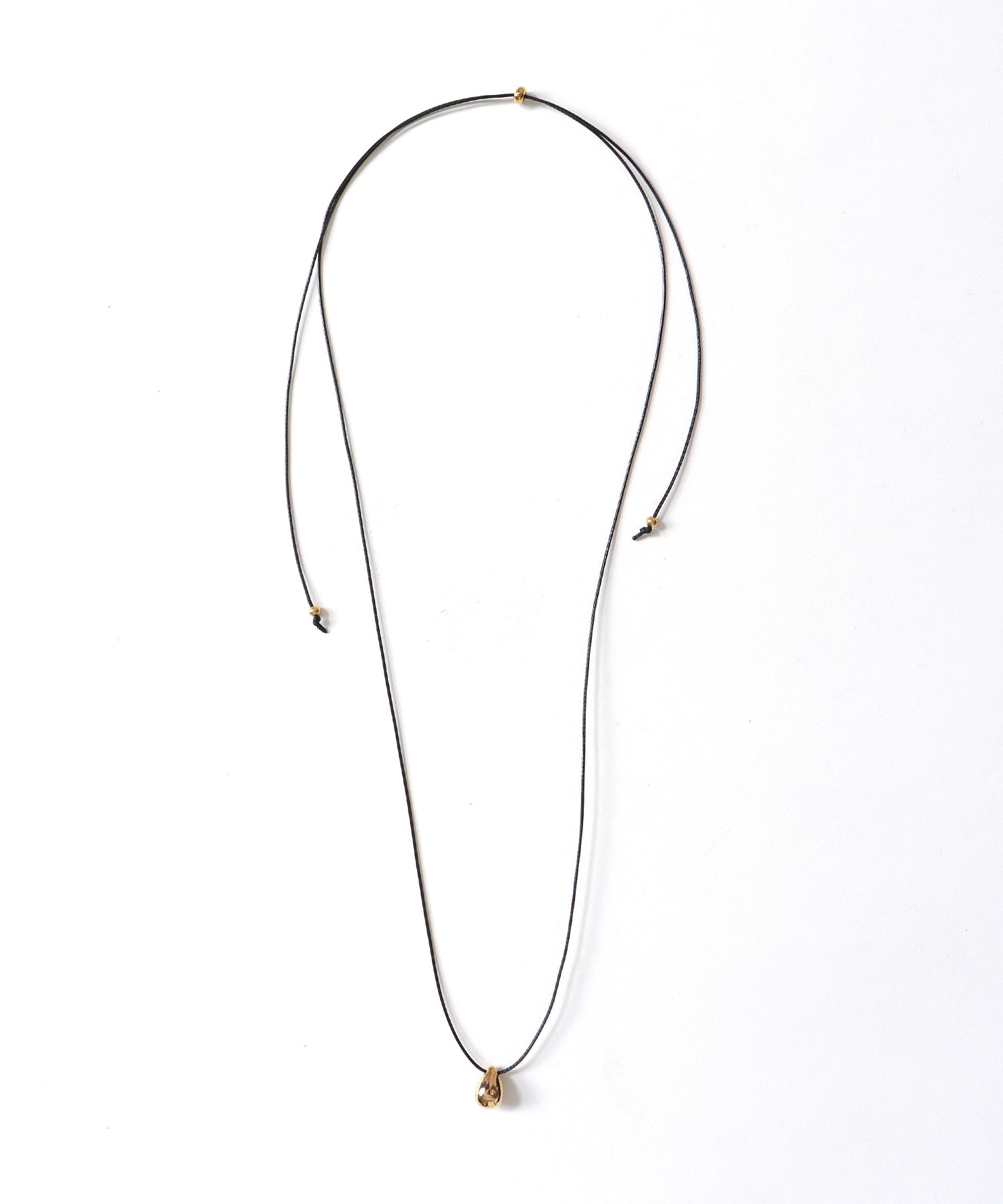 メタルドロップヒモネックレス
