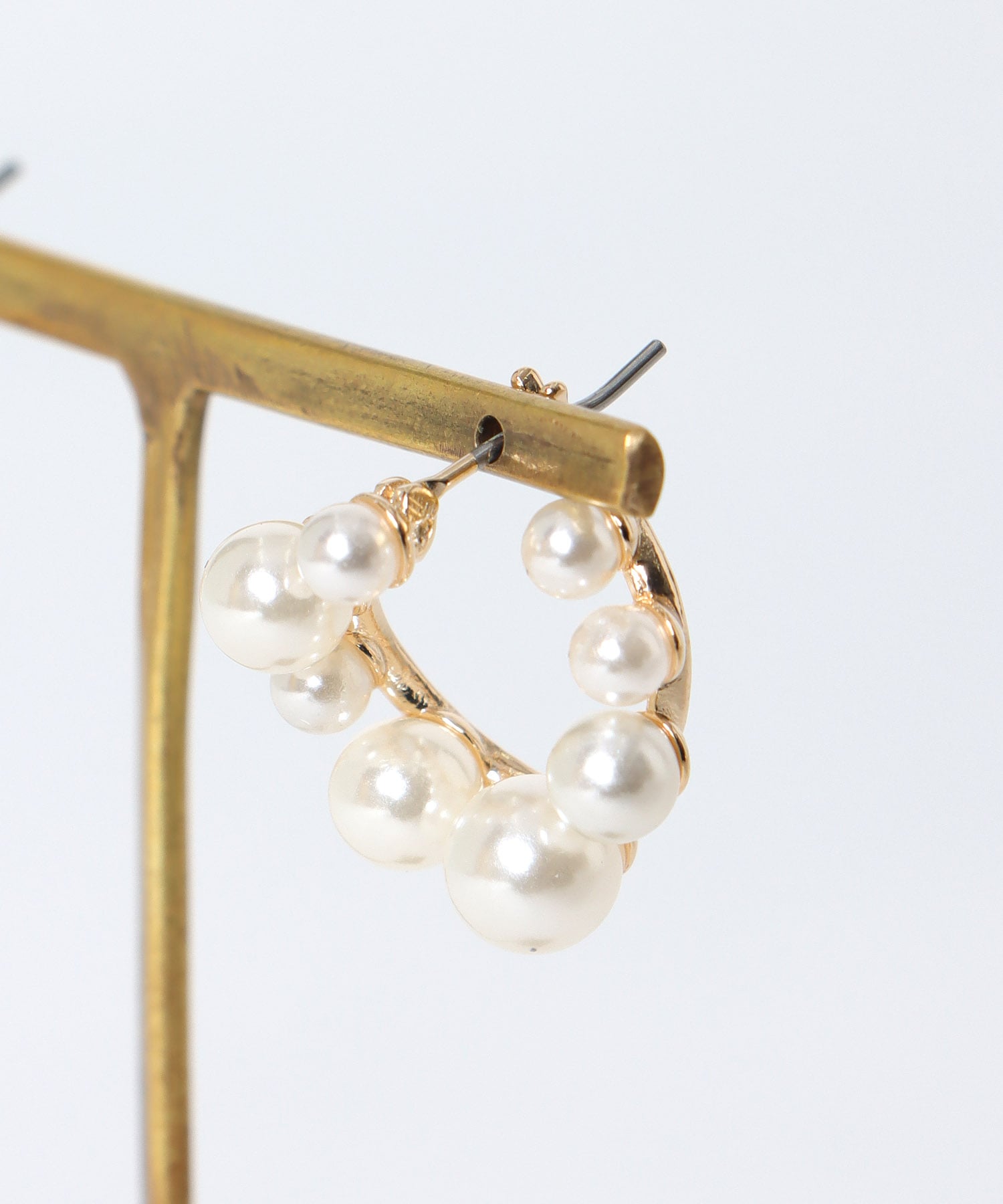 パールラウンドワンタッチピアス