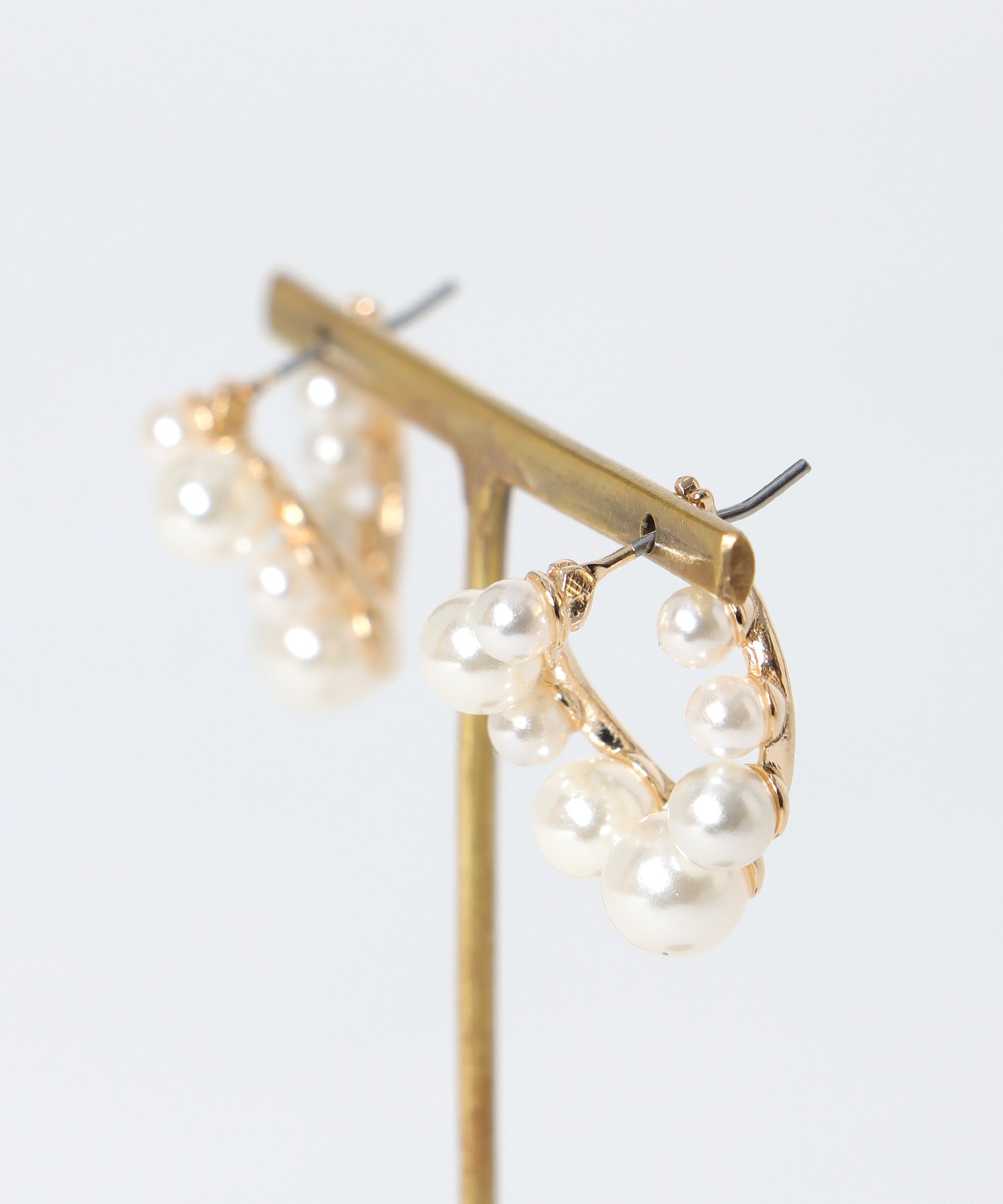 パールラウンドワンタッチピアス