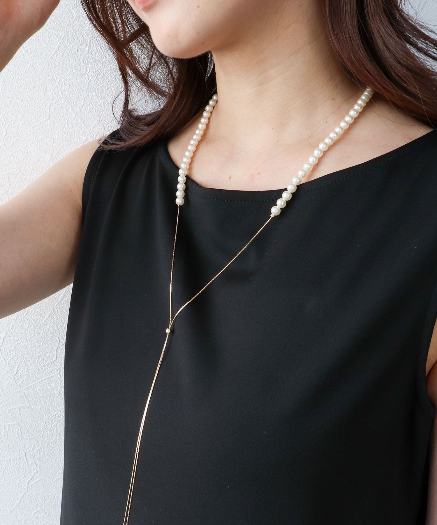 6mmパールスライドネックレス