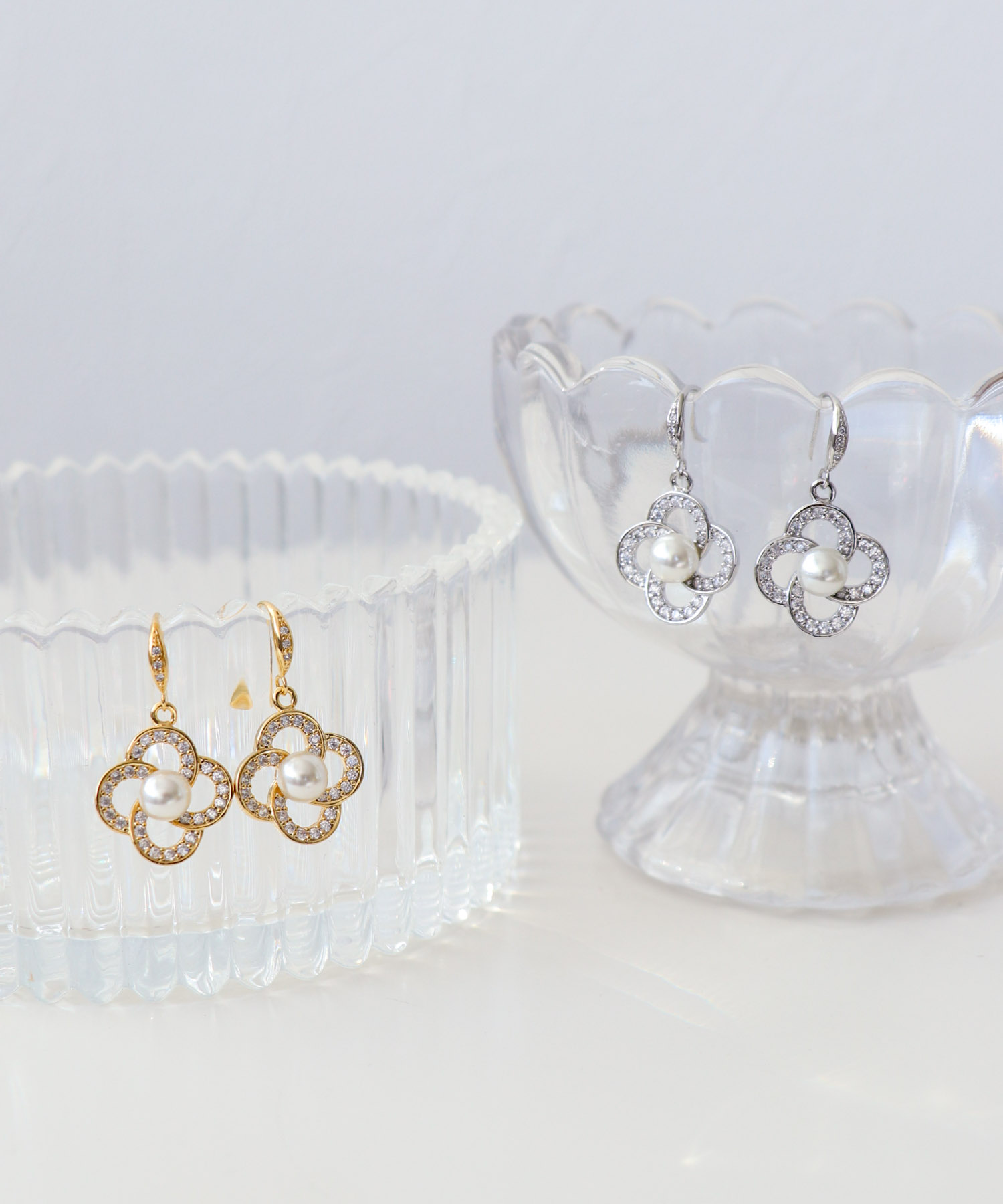 フラワービジュフックピアス