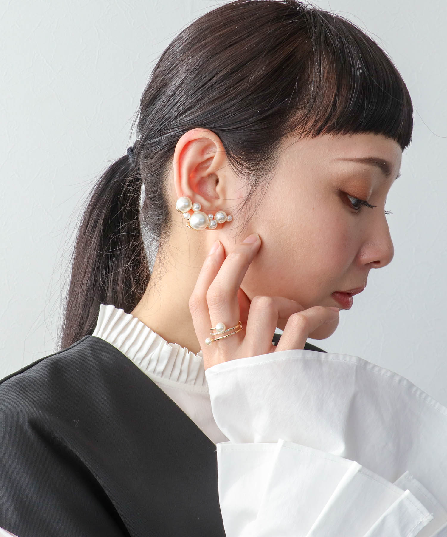 フラワービジュフックピアス