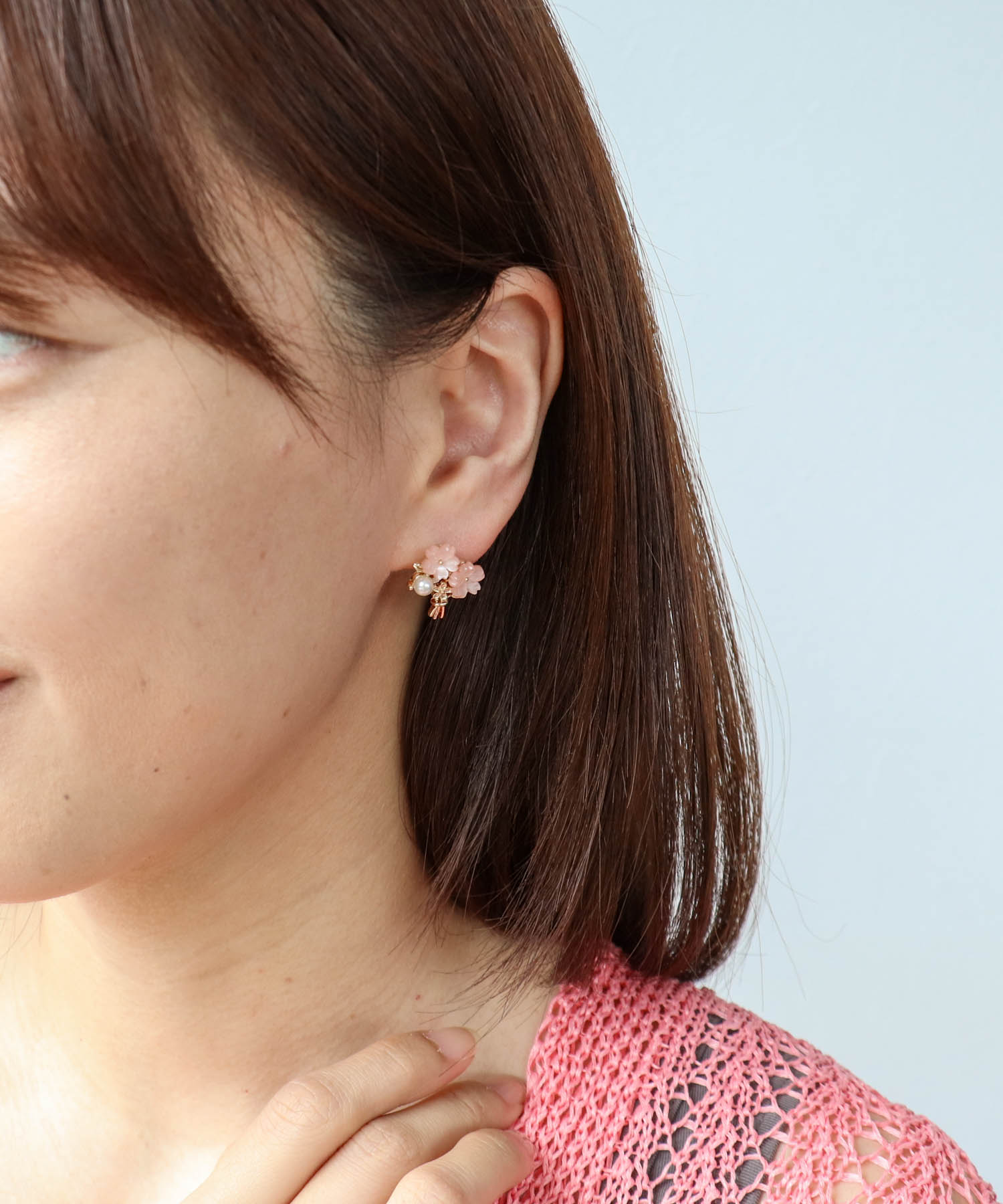 SAKURAパールブーケピアス