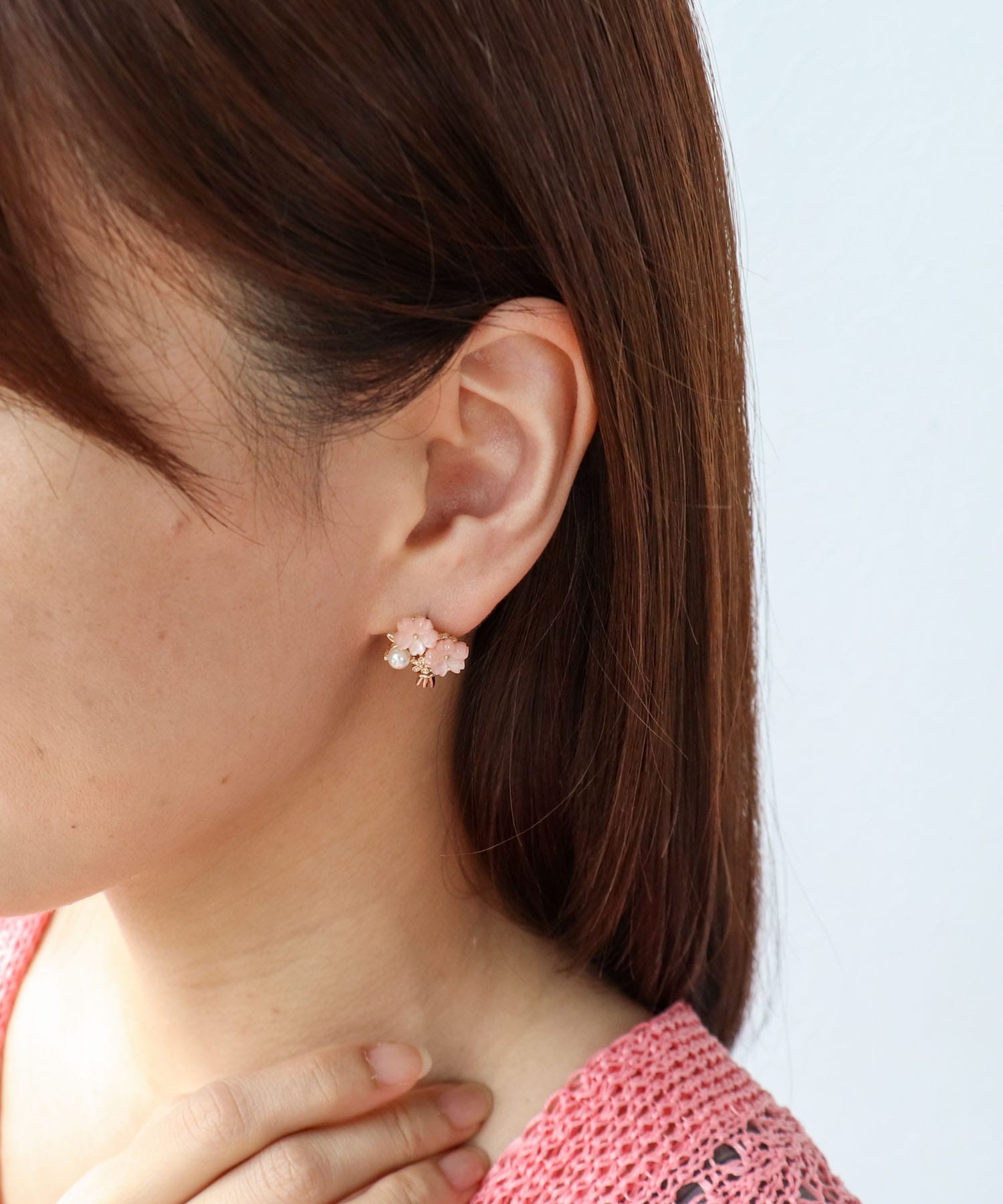 SAKURAパールブーケピアス