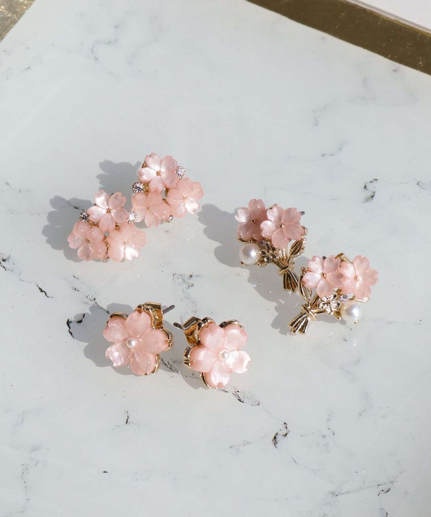 SAKURAパールブーケピアス