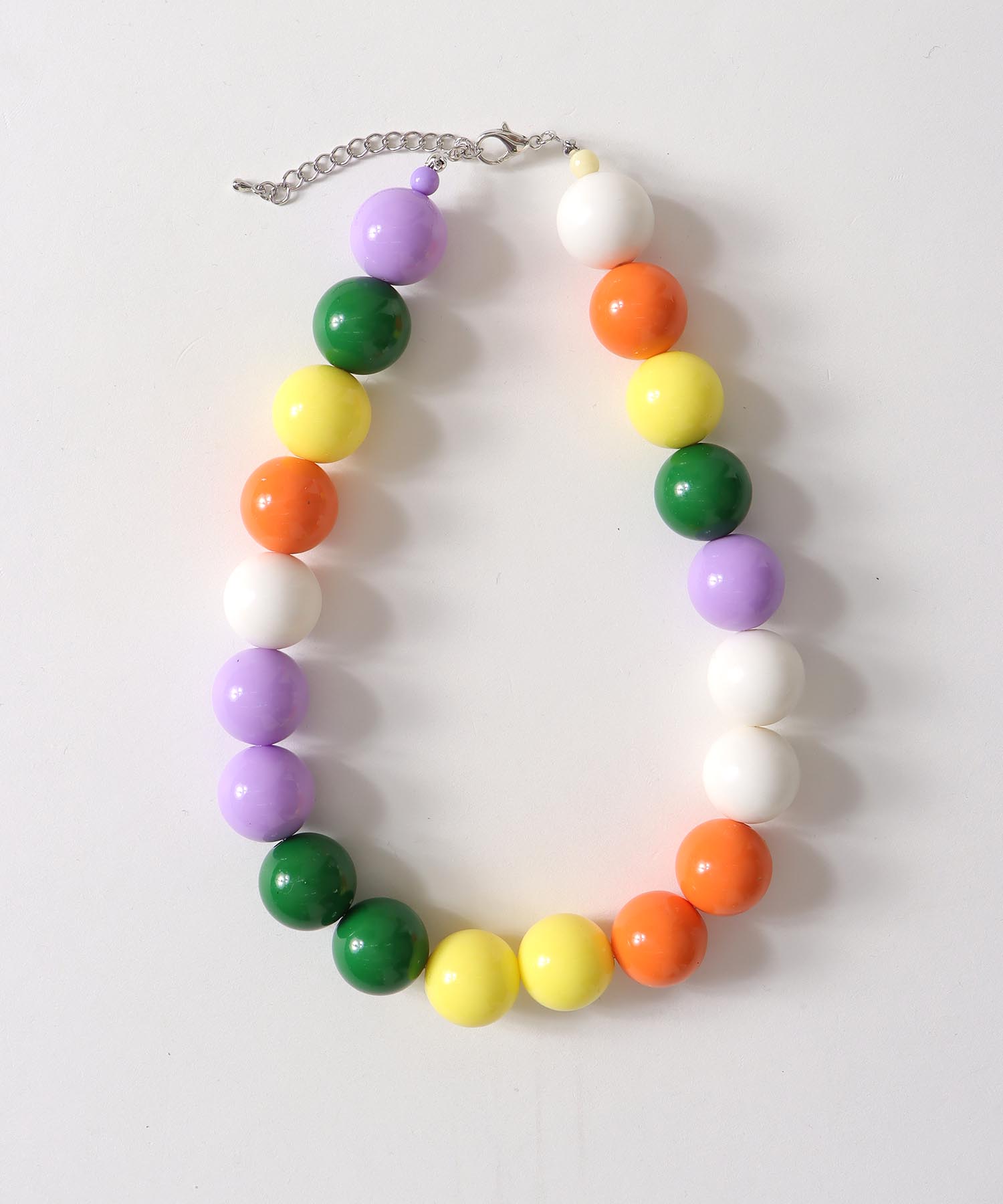 マルチカラーボールネックレス20mm