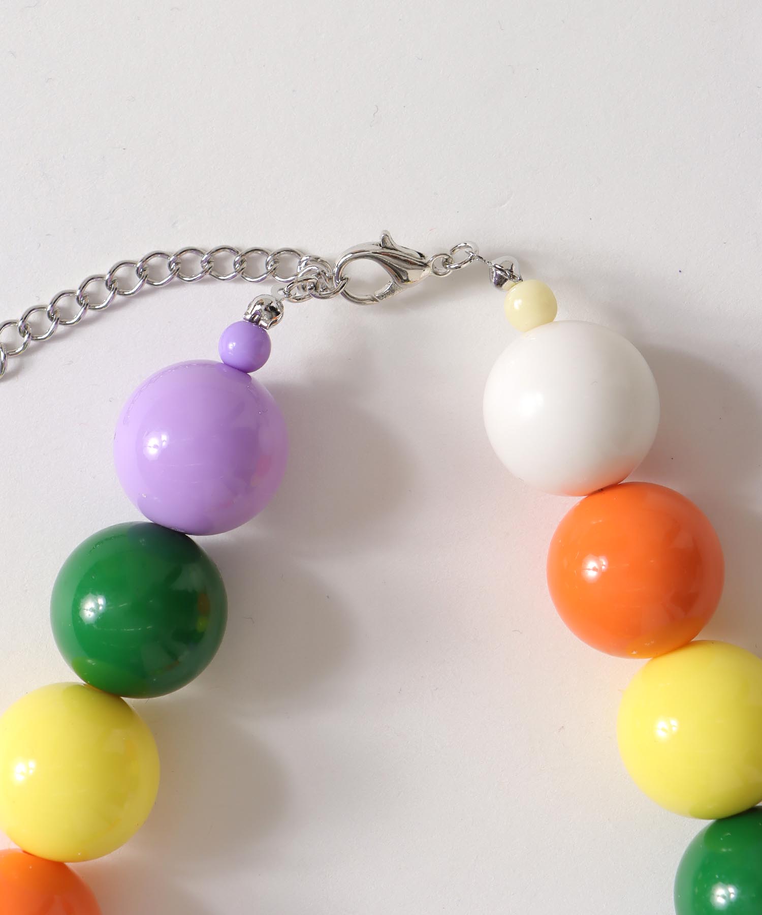 マルチカラーボールネックレス20mm