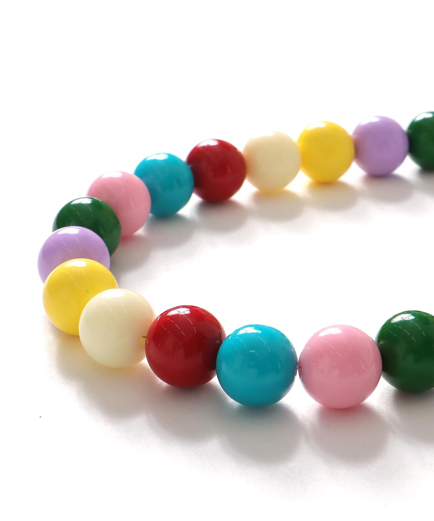 マルチカラーボールネックレス16mm