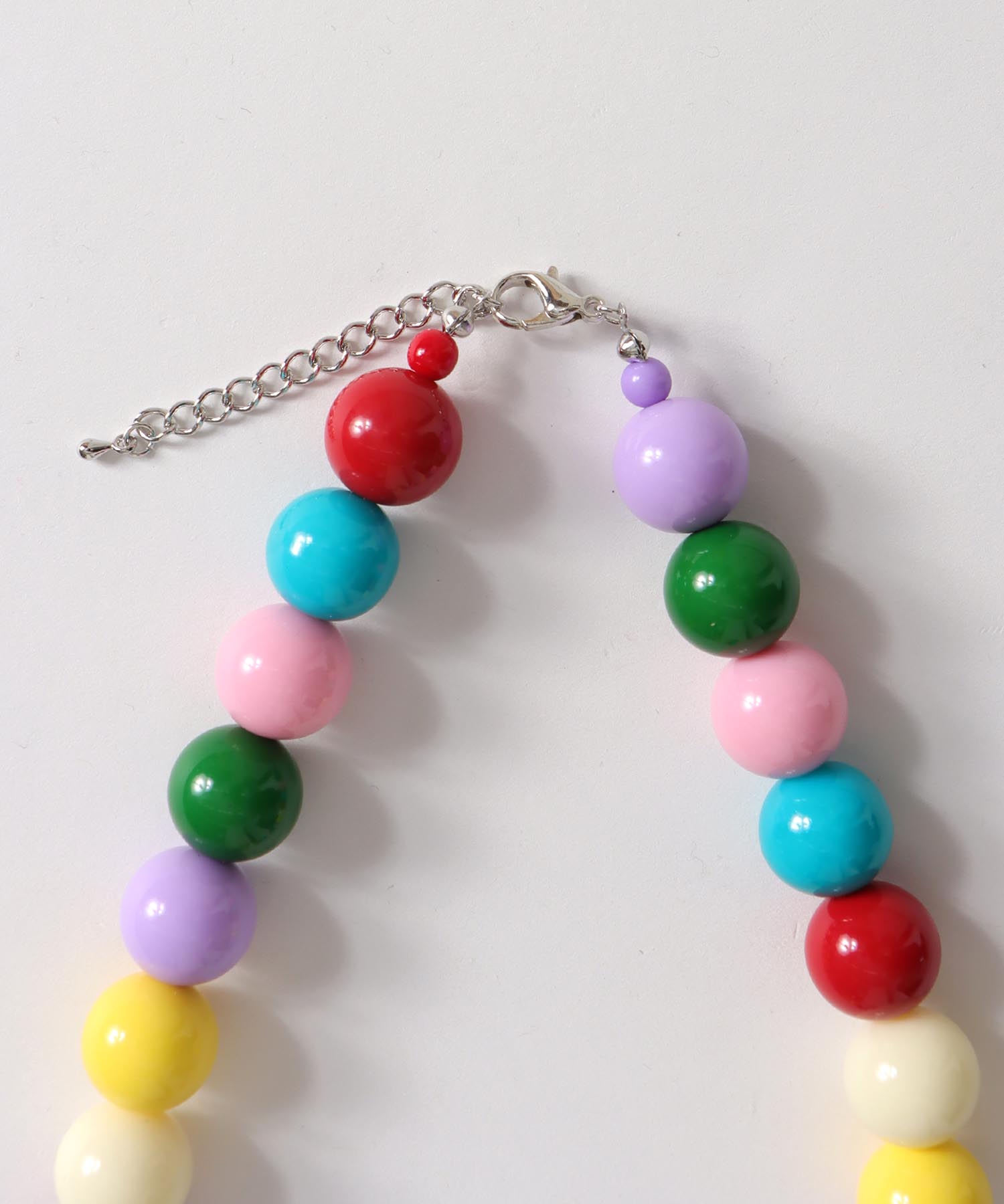 マルチカラーボールネックレス16mm
