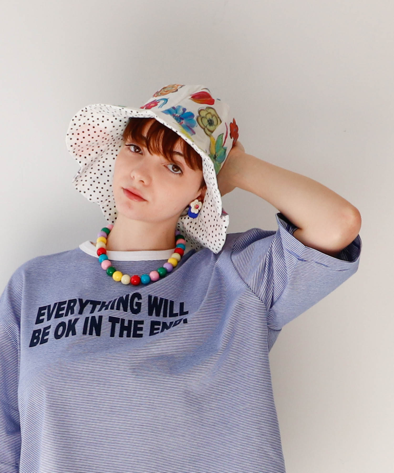 マルチカラーボールネックレス16mm