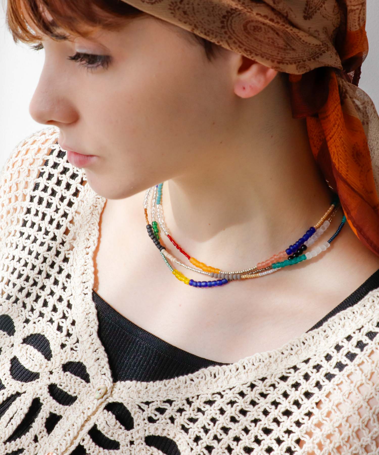マルチビーズネックレス
