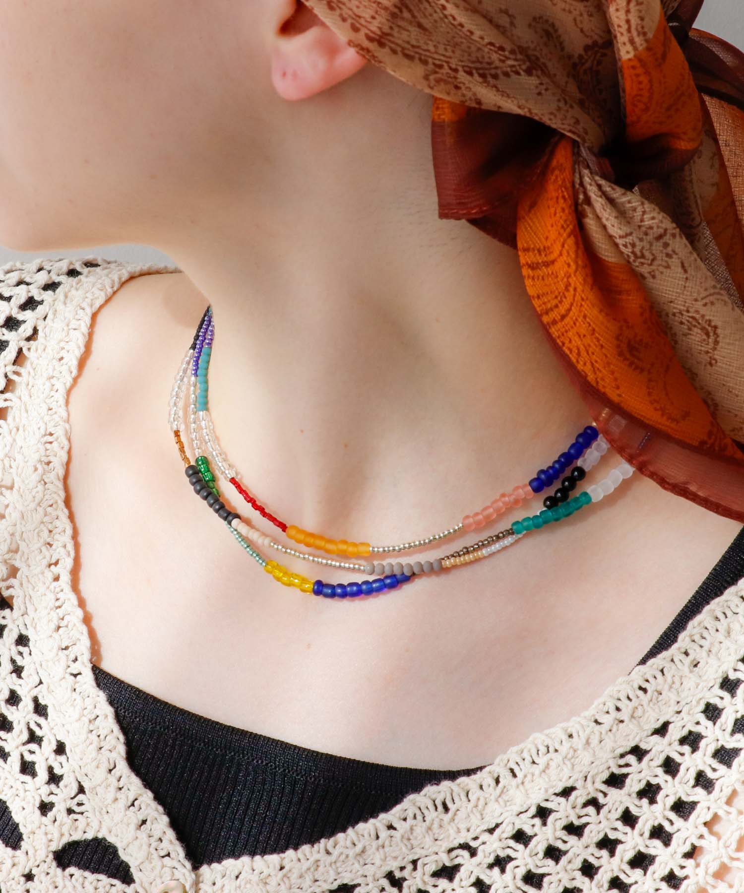 マルチビーズネックレス