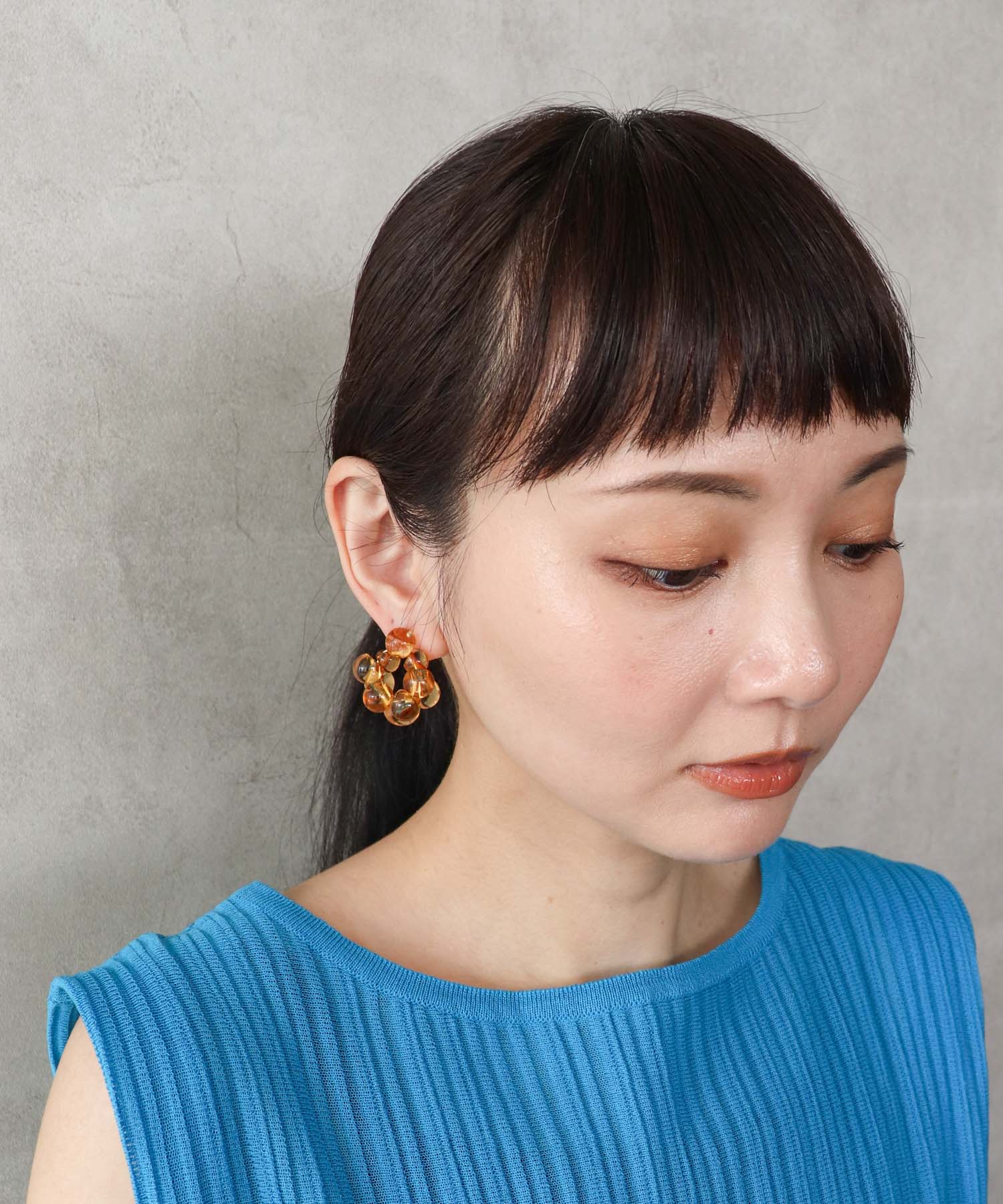 バブルリングクリアピアス