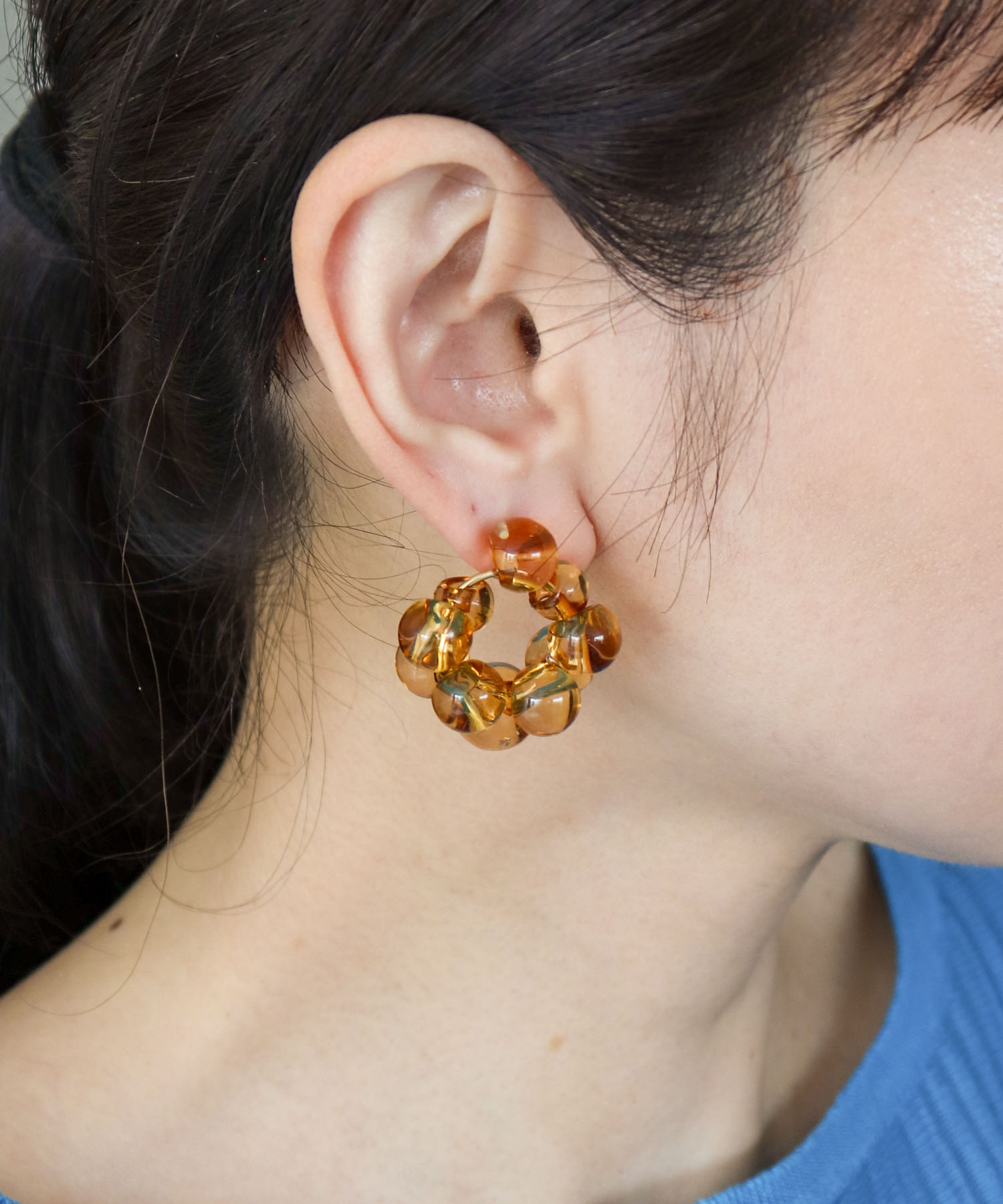 バブルリングクリアピアス